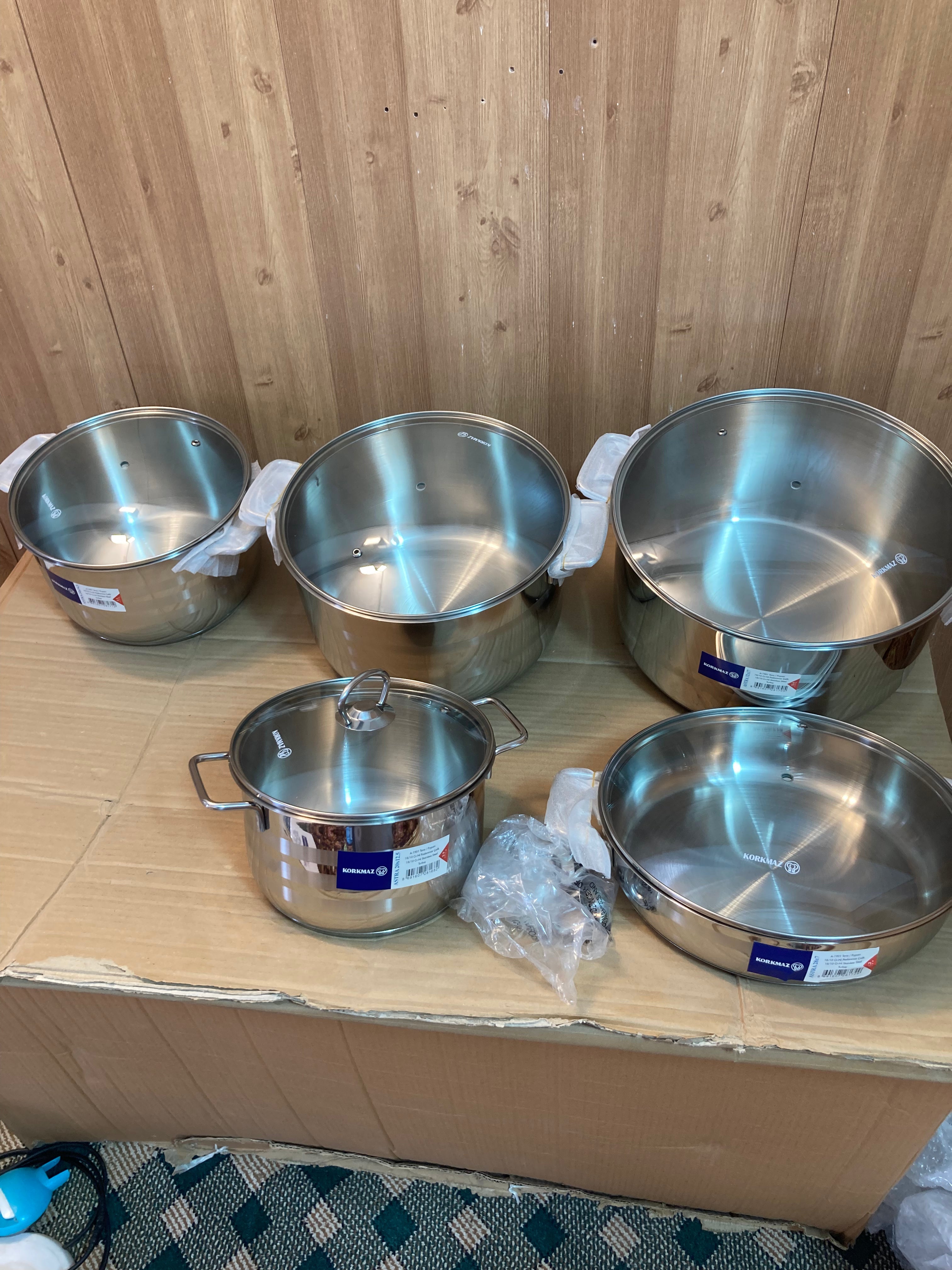 Korkmaz Turkey Stainless Steel 10PCs Cookware Set ASTRA A-1901