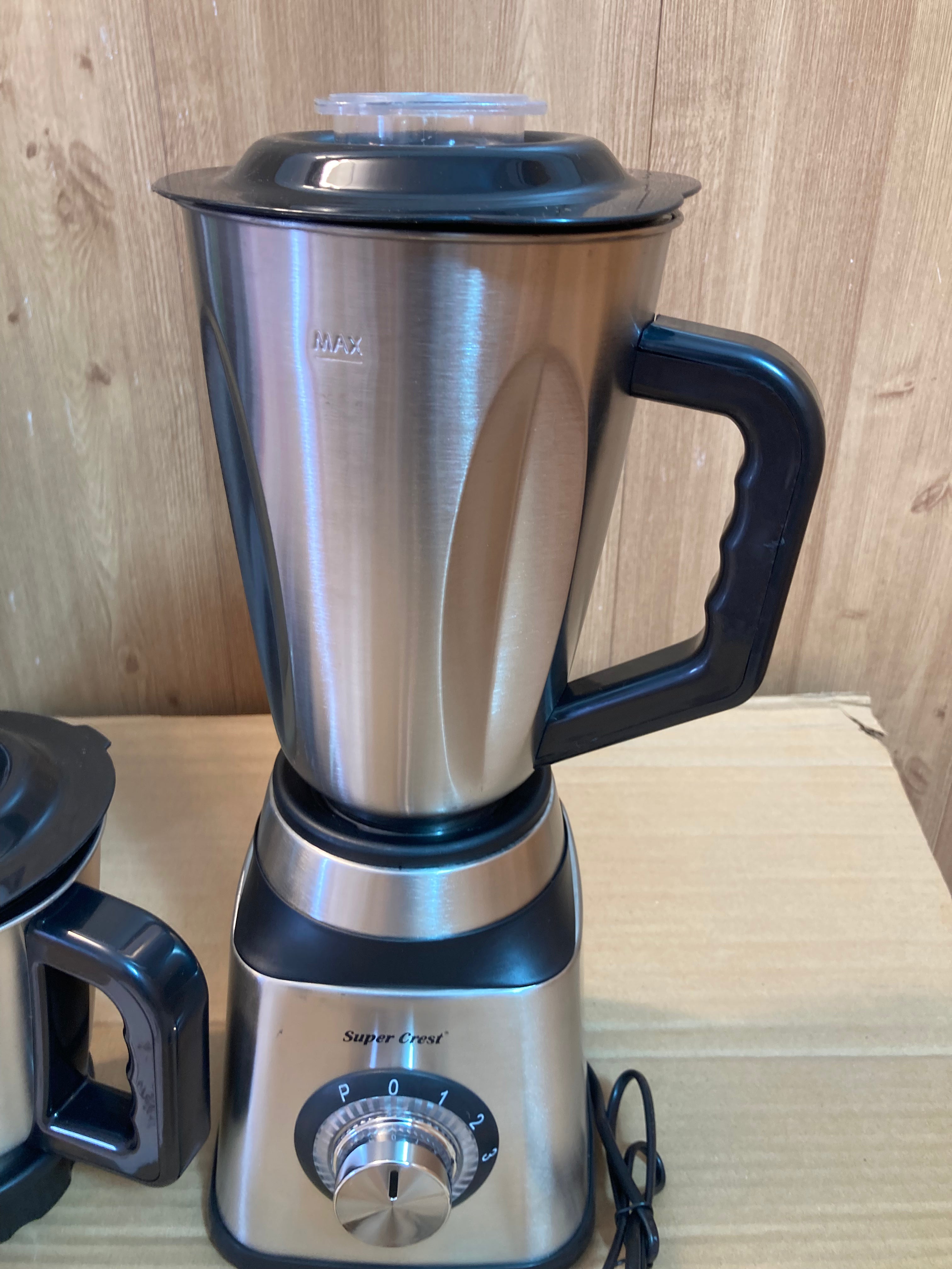 Super Crest Germany Full Steel Body 3-in-1 Electric Juicer, Chopper and Grinder Machine Heavy Duty SCT-8031