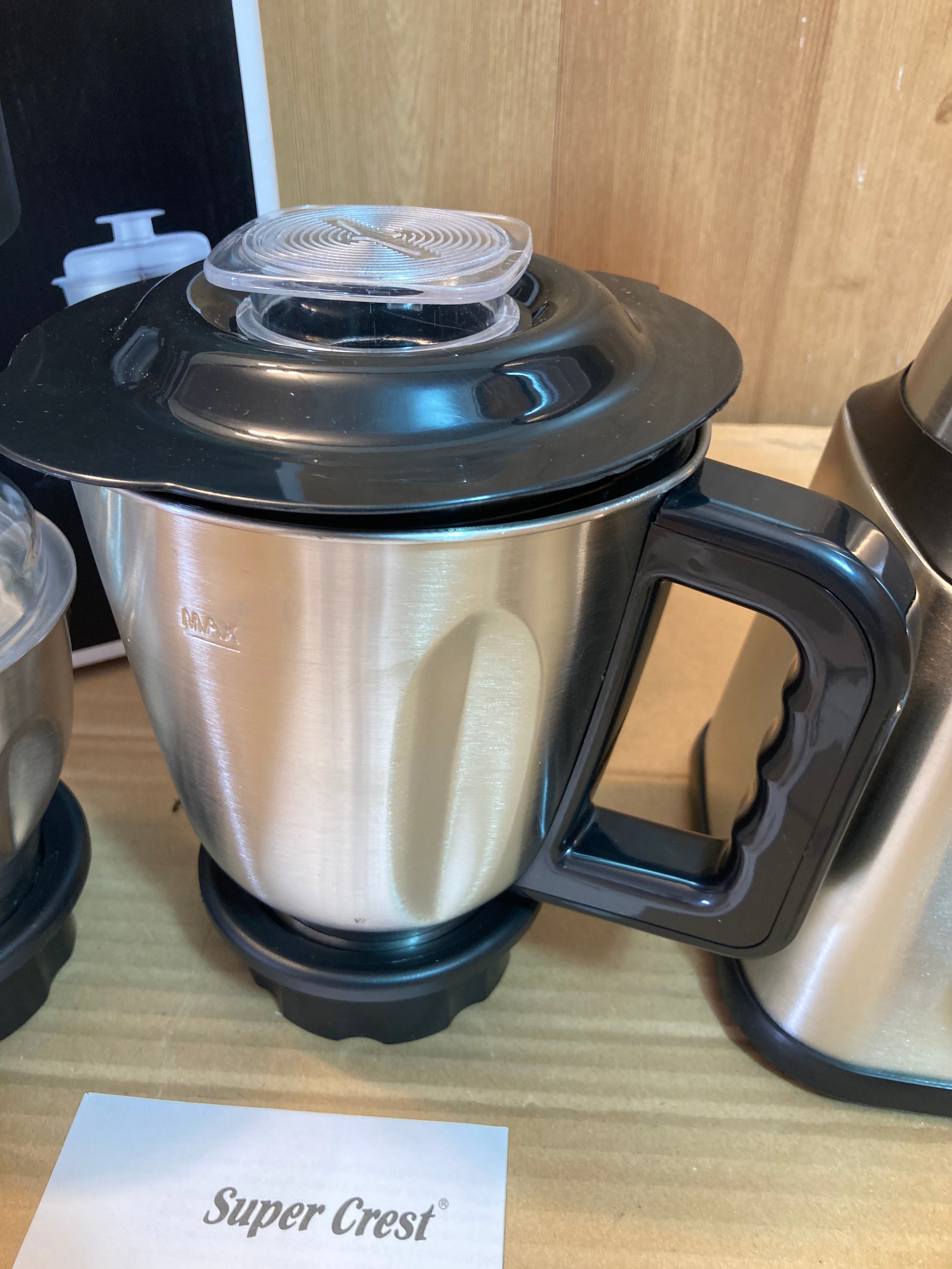 Super Crest Germany Full Steel Body 3-in-1 Electric Juicer, Chopper and Grinder Machine Heavy Duty SCT-8031