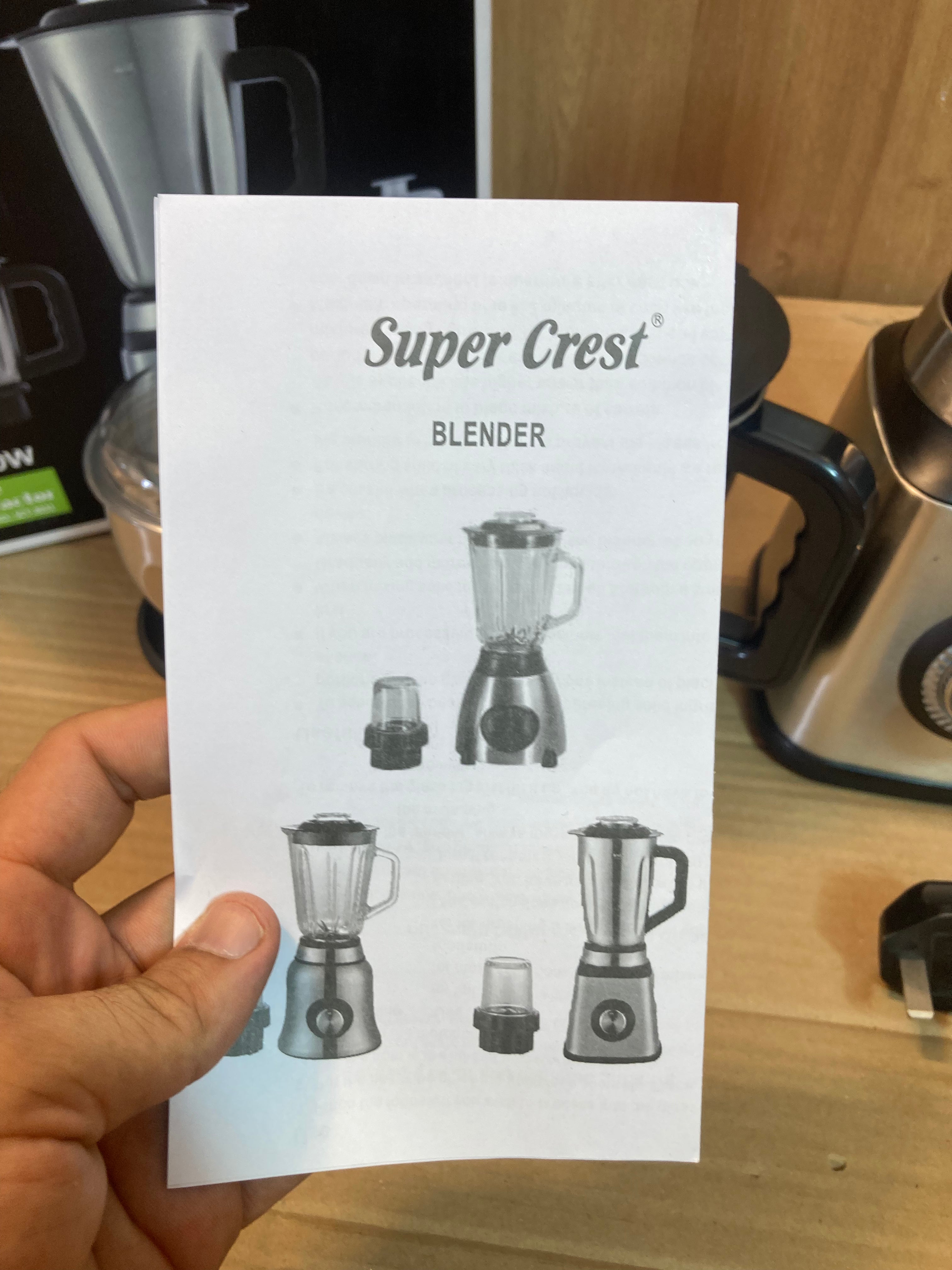 Super Crest Germany Full Steel Body 3-in-1 Electric Juicer, Chopper and Grinder Machine Heavy Duty SCT-8031
