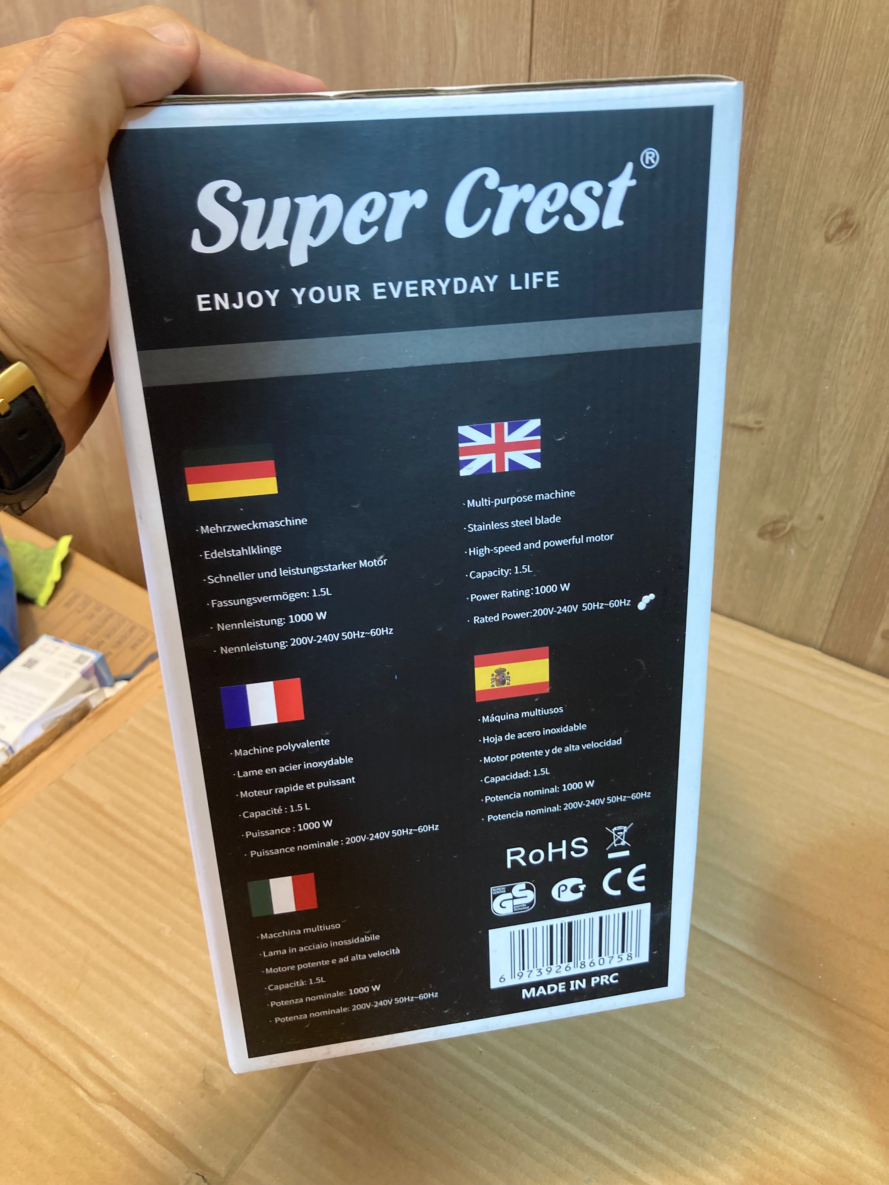 Super Crest Germany Full Steel Body 3-in-1 Electric Juicer, Chopper and Grinder Machine Heavy Duty SCT-8031