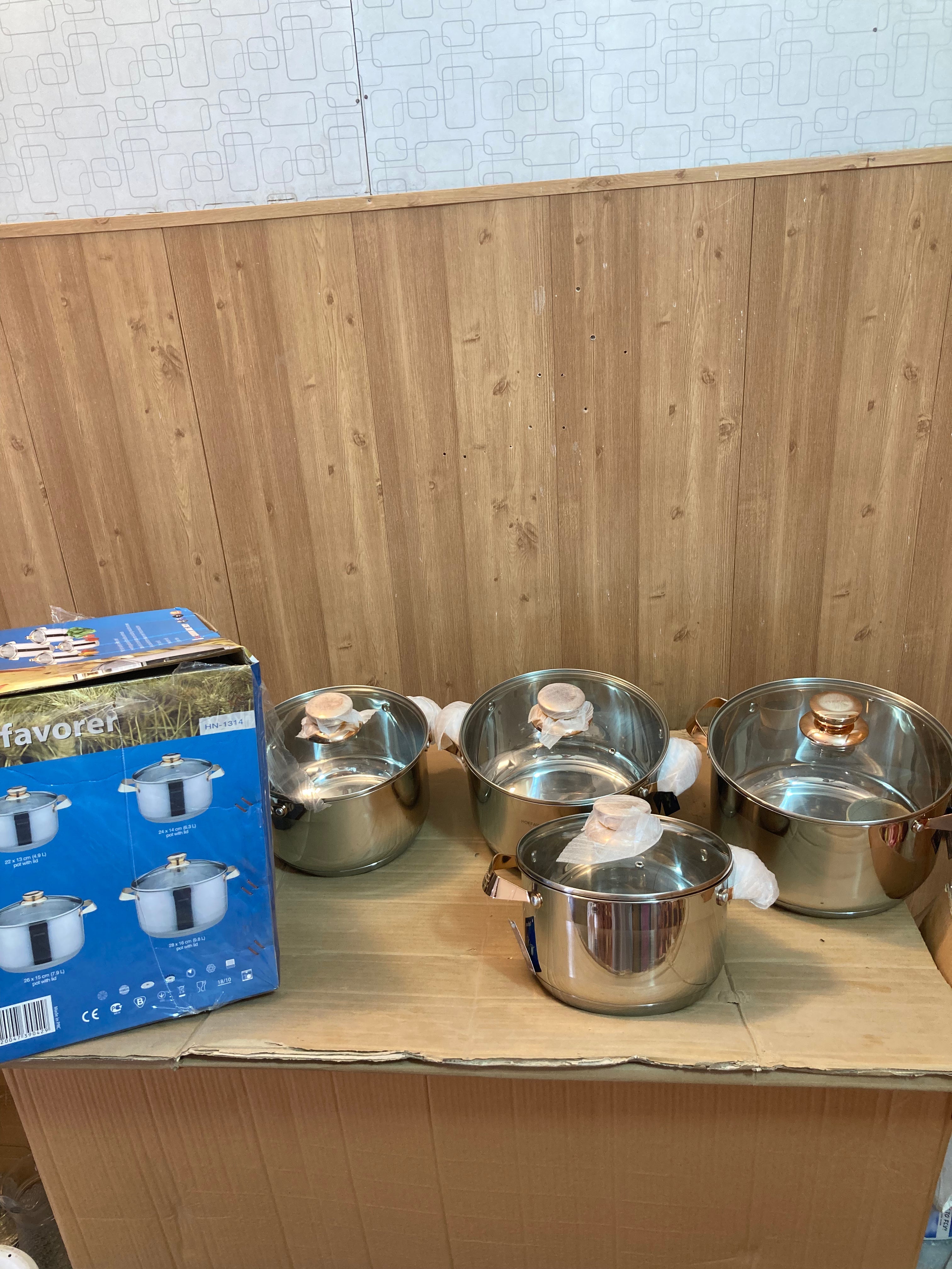 HOFFAVORER 8PCs Stainless Steel Cookware Set