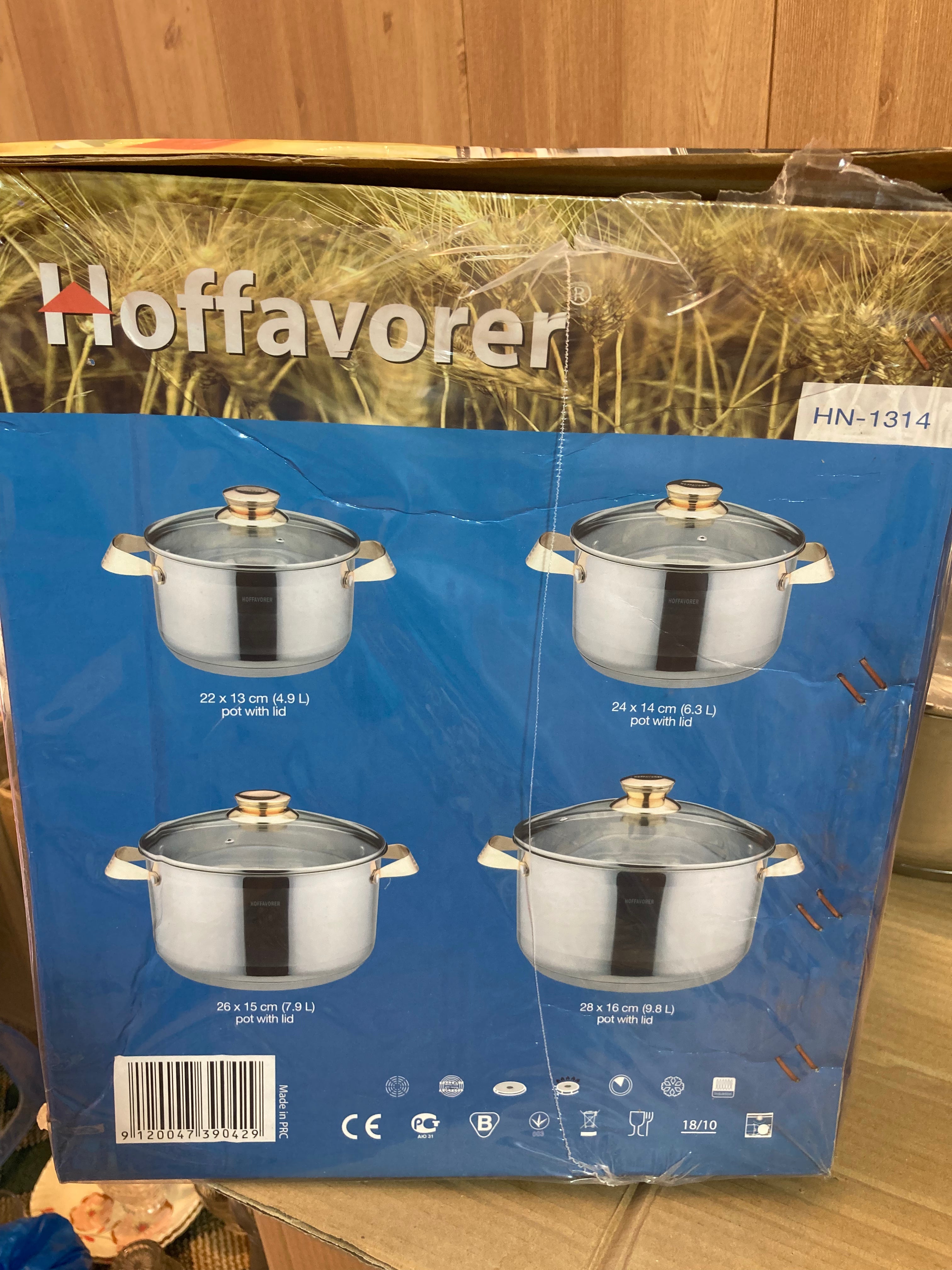 HOFFAVORER 8PCs Stainless Steel Cookware Set