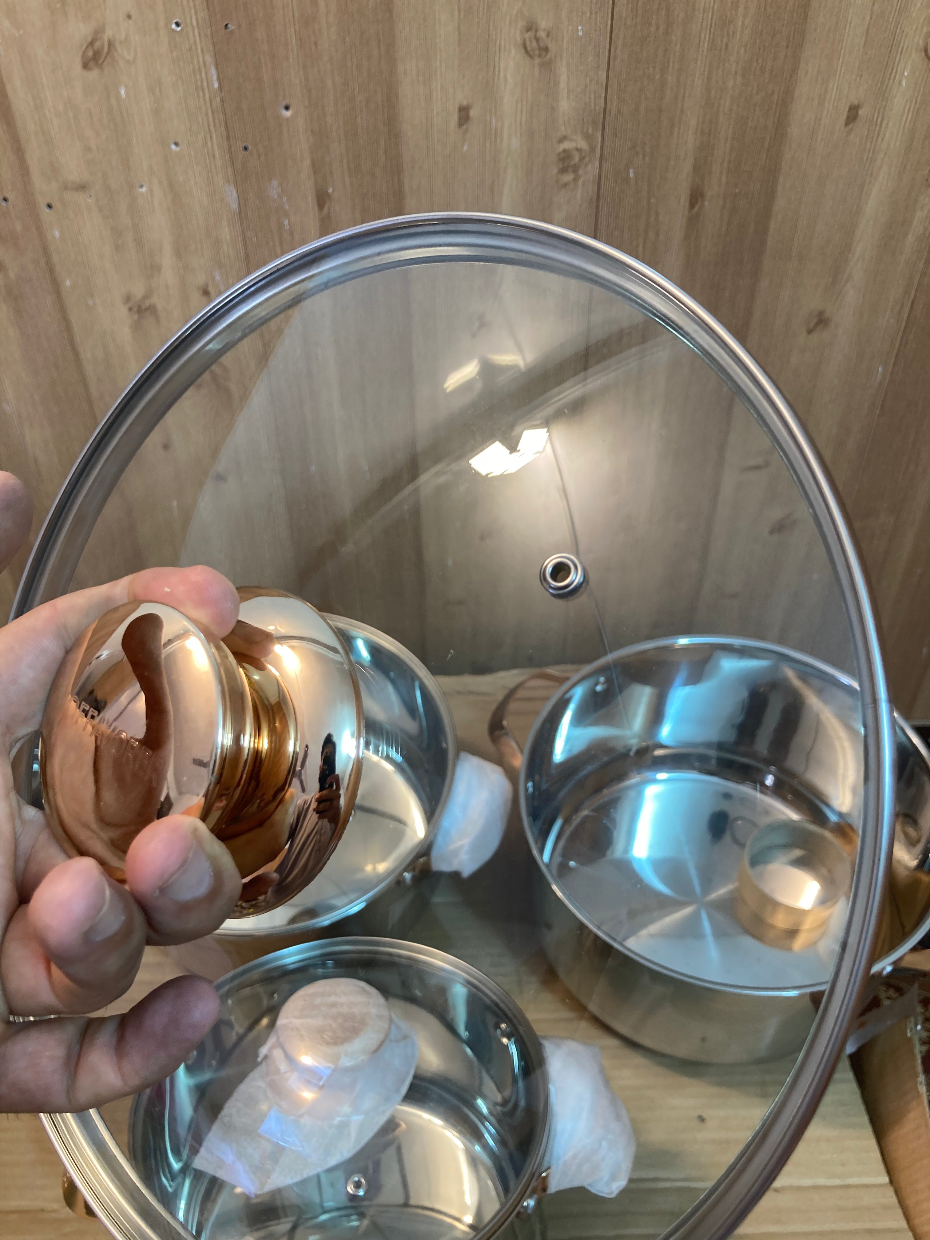 HOFFAVORER 8PCs Stainless Steel Cookware Set