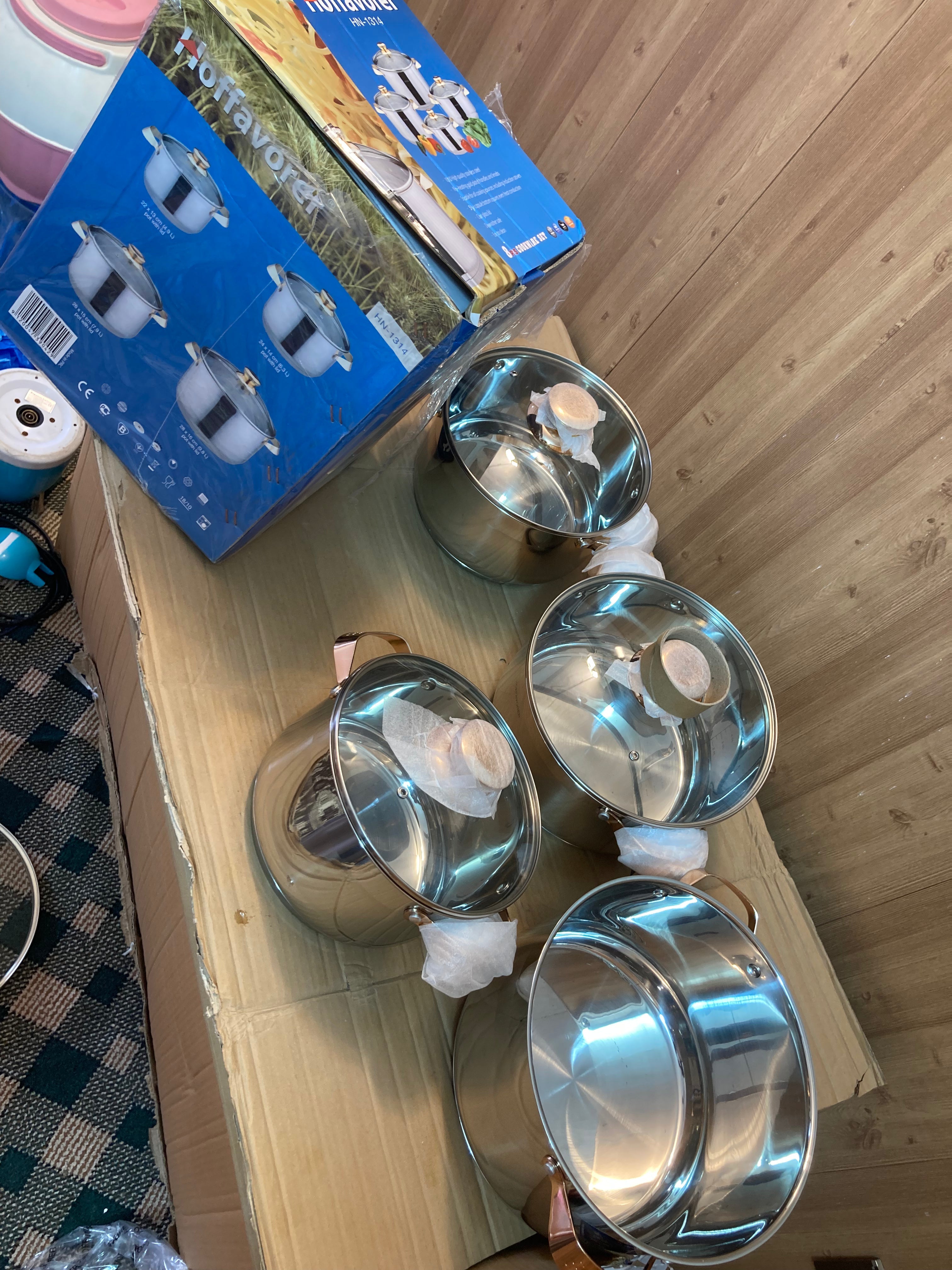 HOFFAVORER 8PCs Stainless Steel Cookware Set