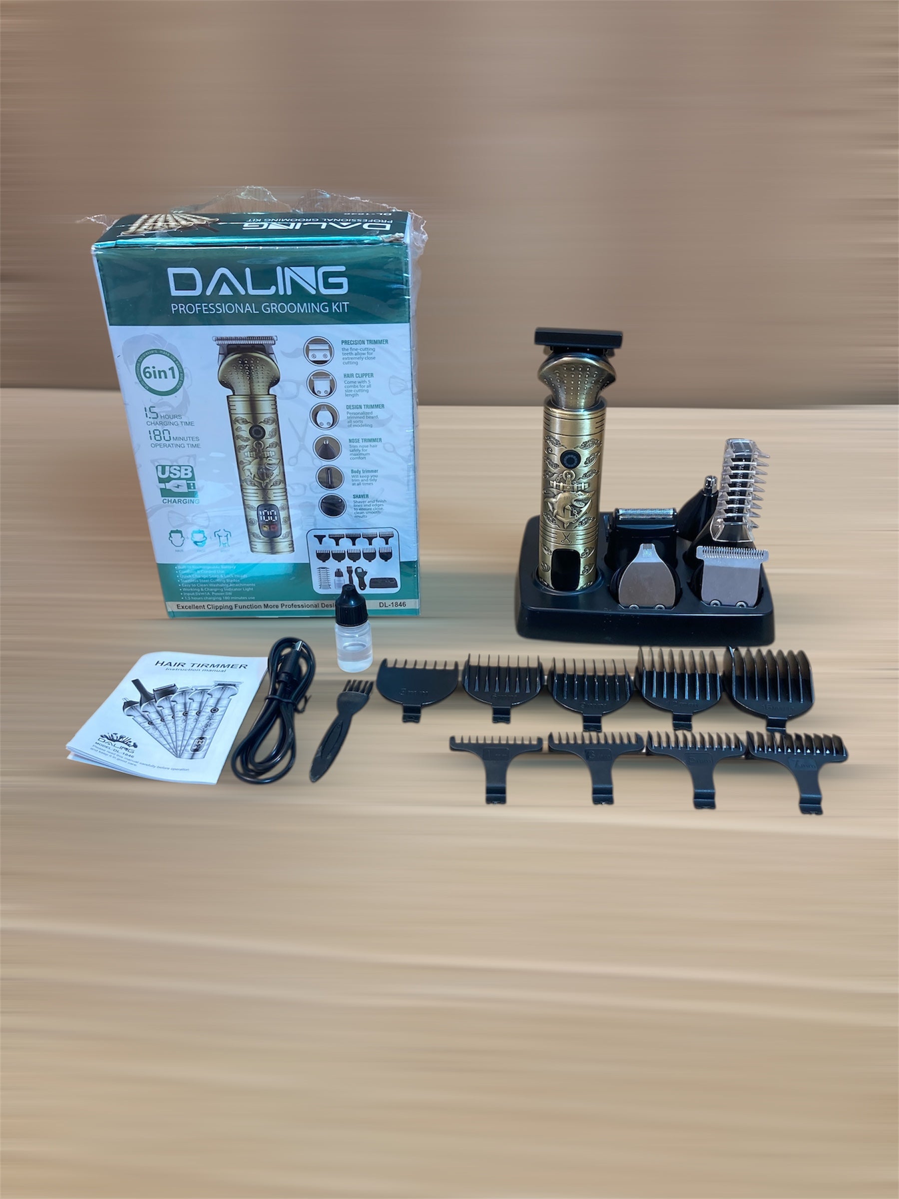 Daling 6-in-1 Professional Hair Trimmer & Clipper