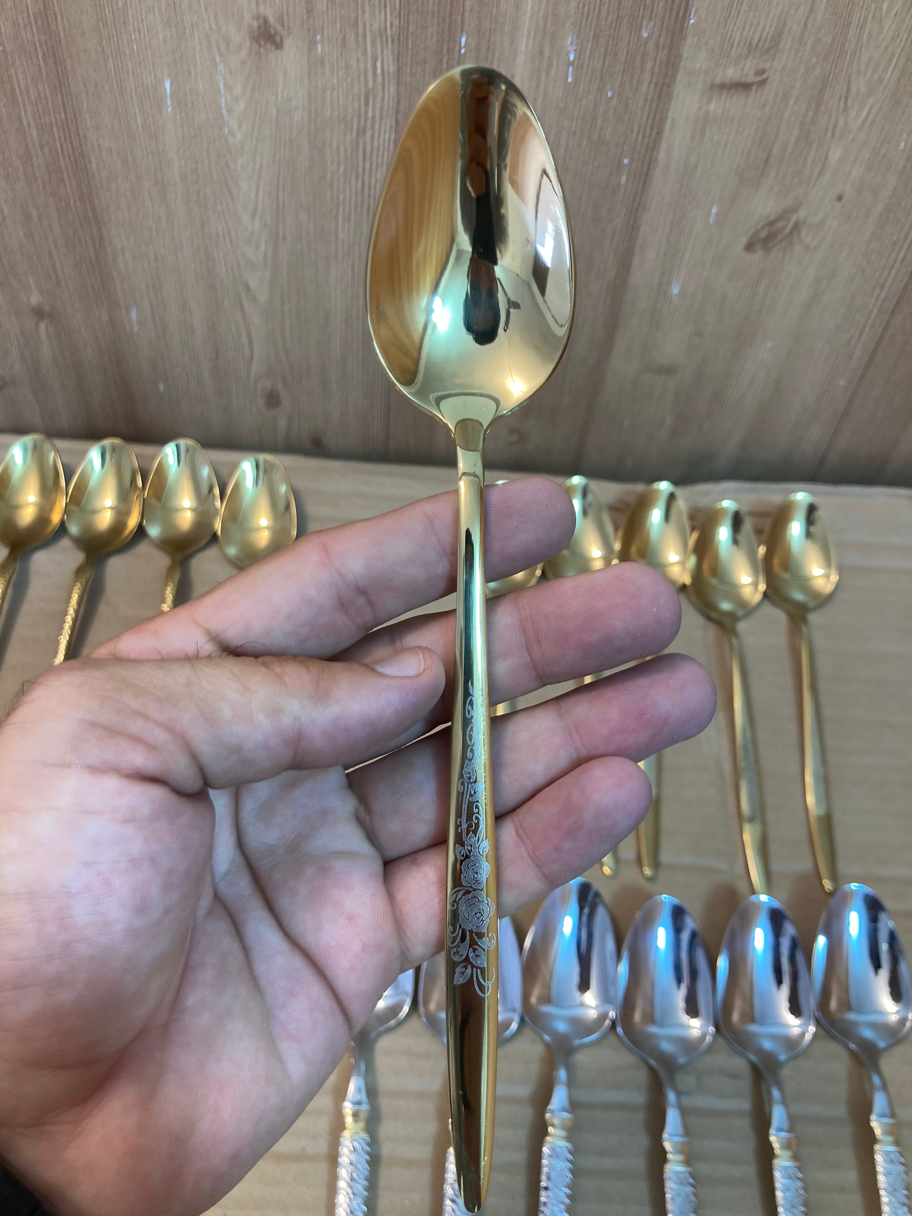 AYD 6PCs Stainless Steel Table Spoon Set