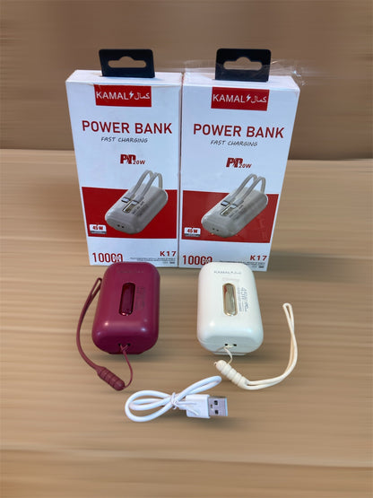 Kamal 10,000 mAh Mini Size Fast Power Bank K17