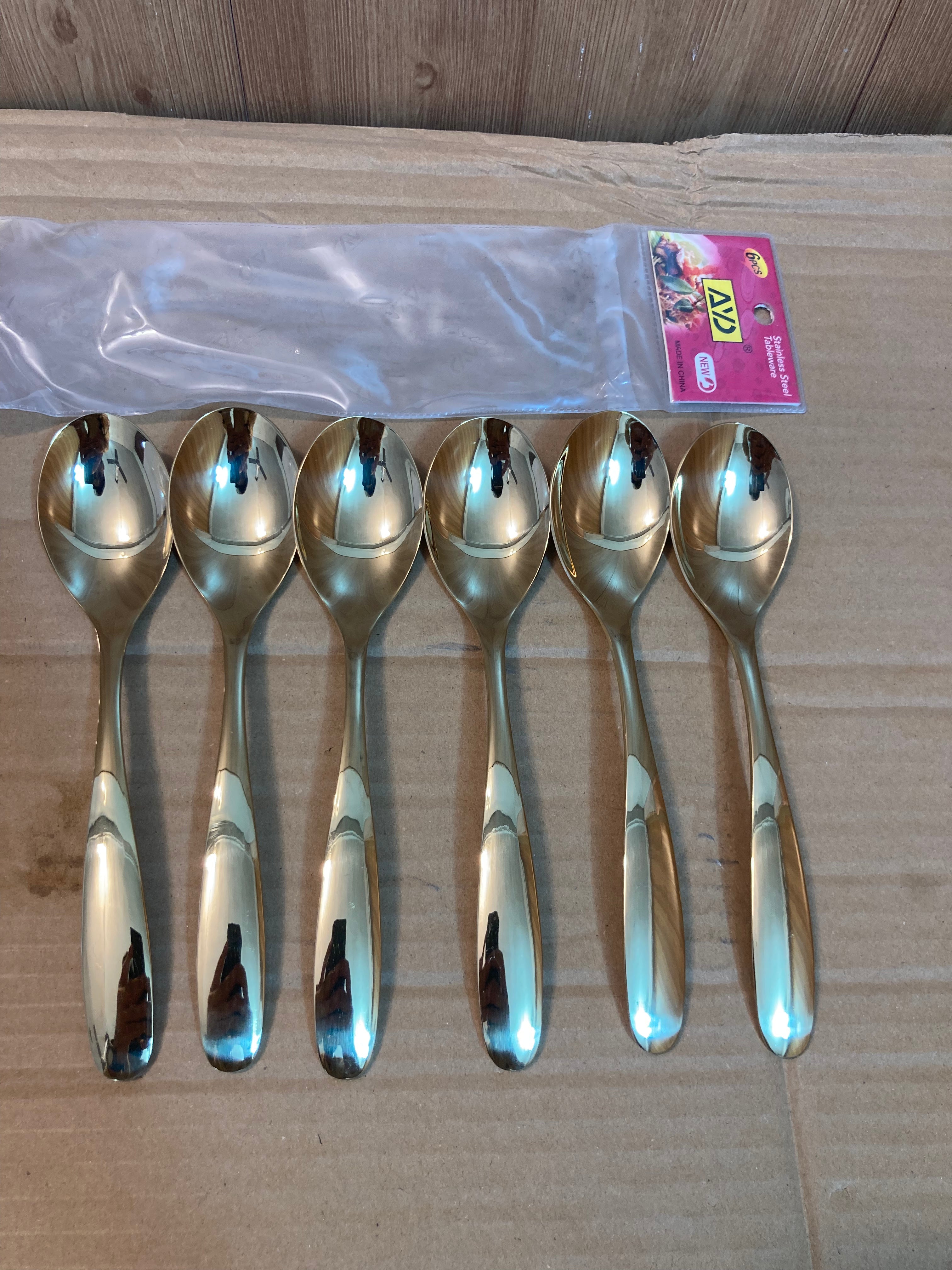 AYD 6PCs Stainless Steel Table Spoon Set