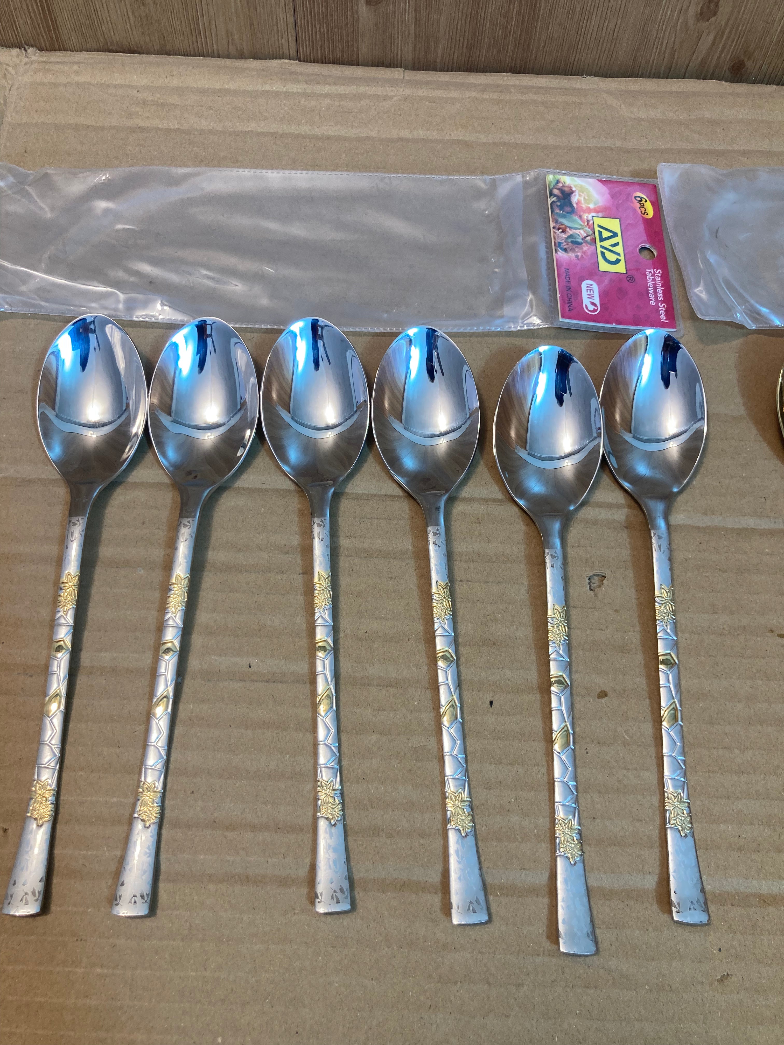 AYD 6PCs Stainless Steel Table Spoon Set