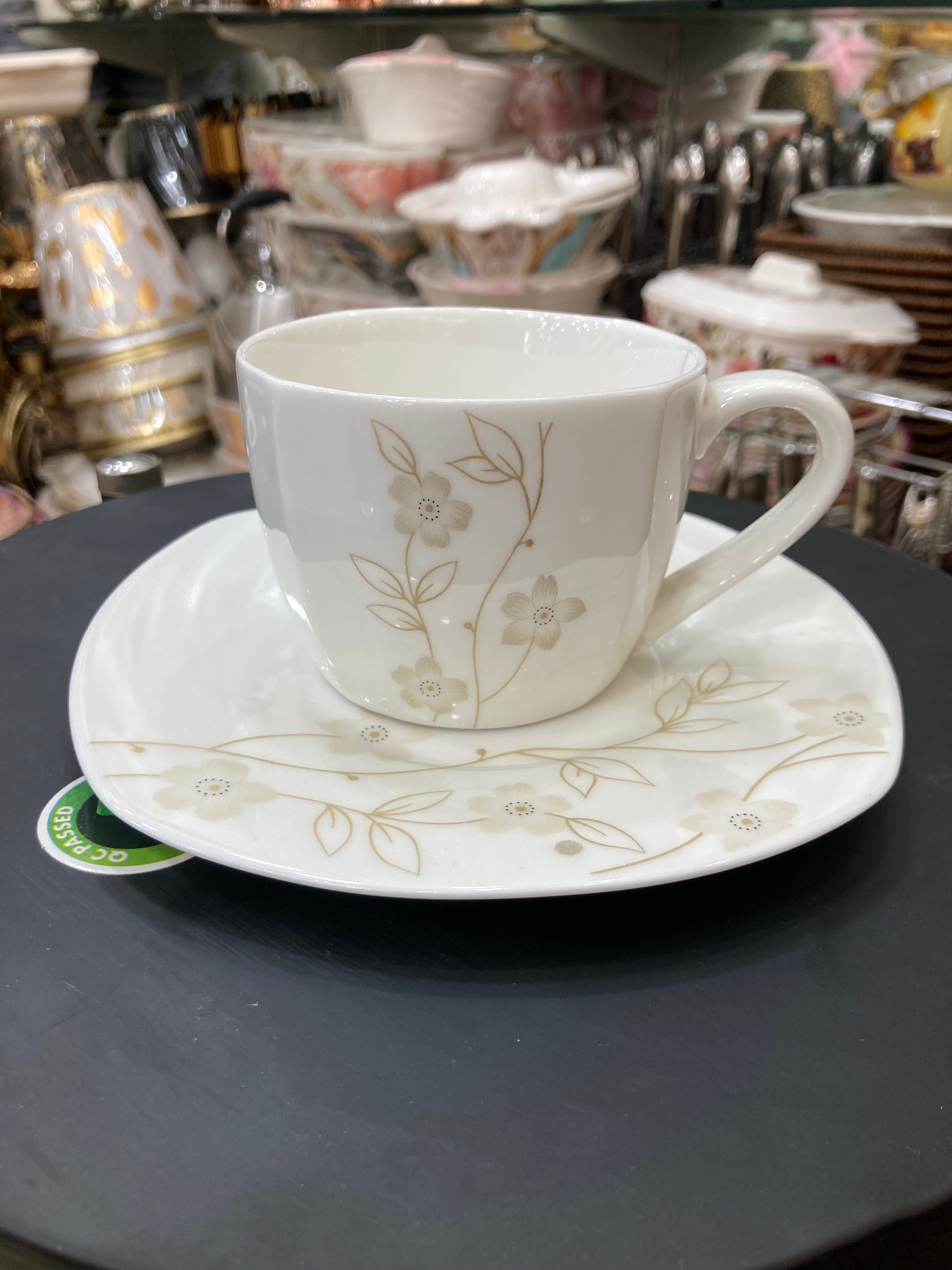 GGK Premium Quality Bone China Classic Collection 6pcs Tea Cup & Saucer Set