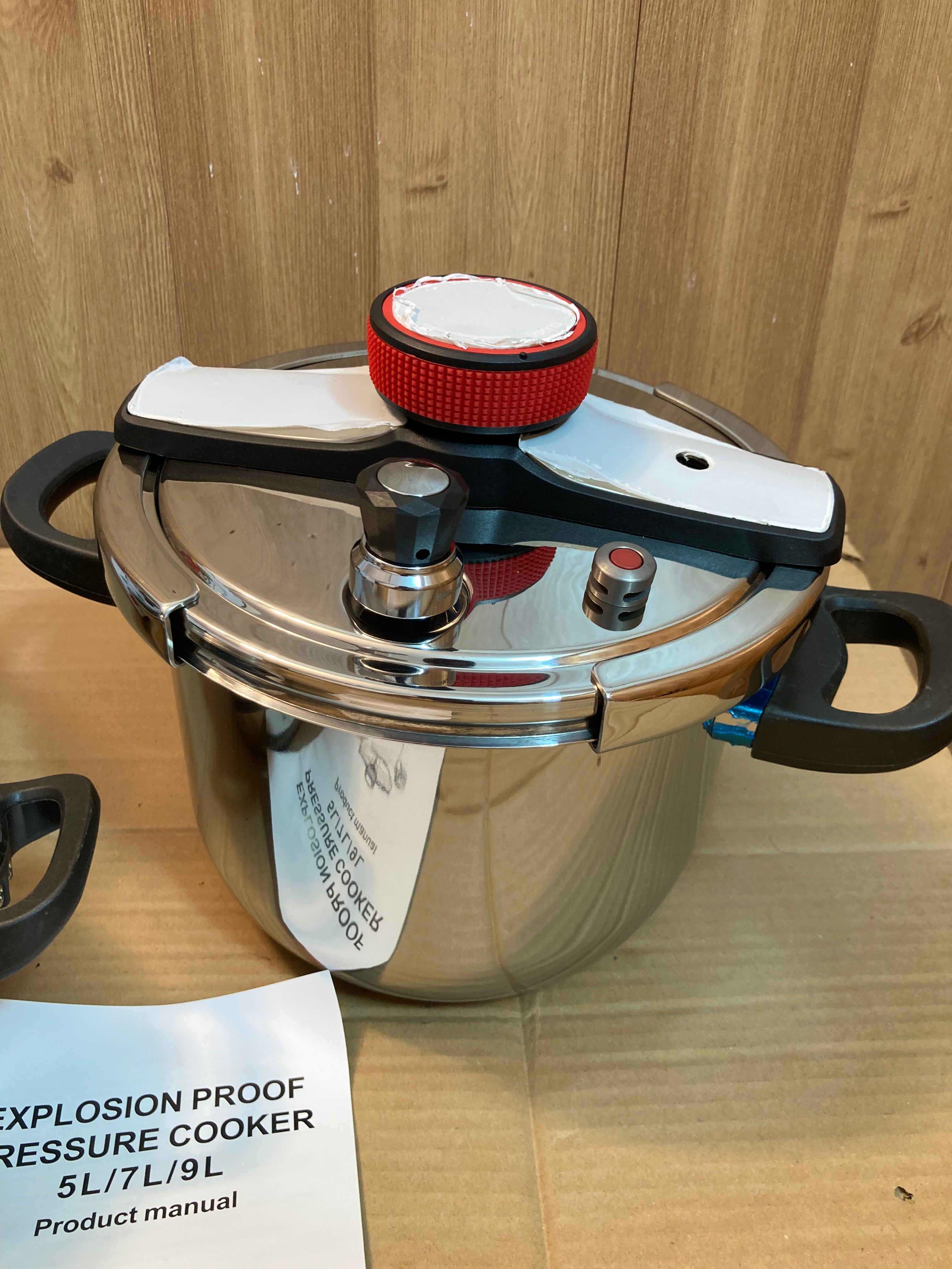 Lot Imported Stainless Steel Pressure Cooker 5+7L with Steamer