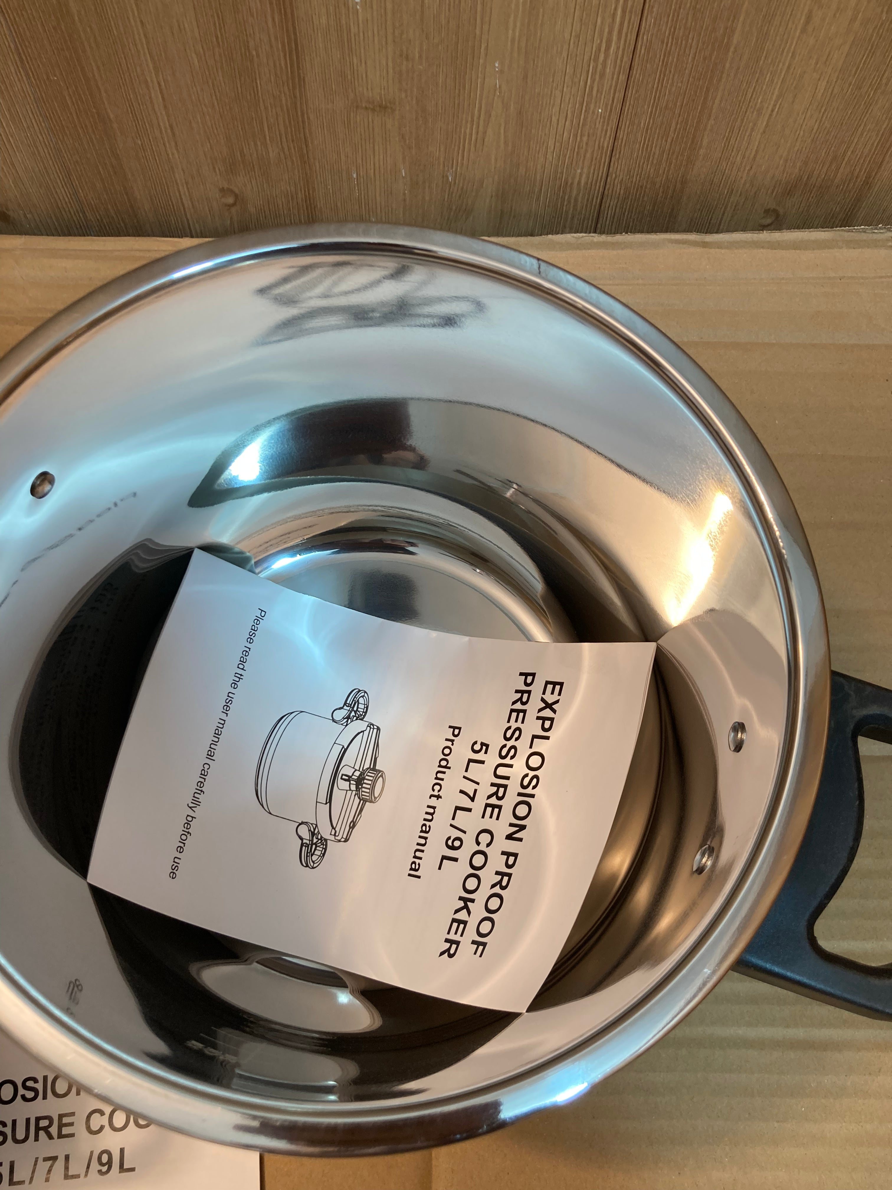 Lot Imported Stainless Steel Pressure Cooker 5+7L with Steamer