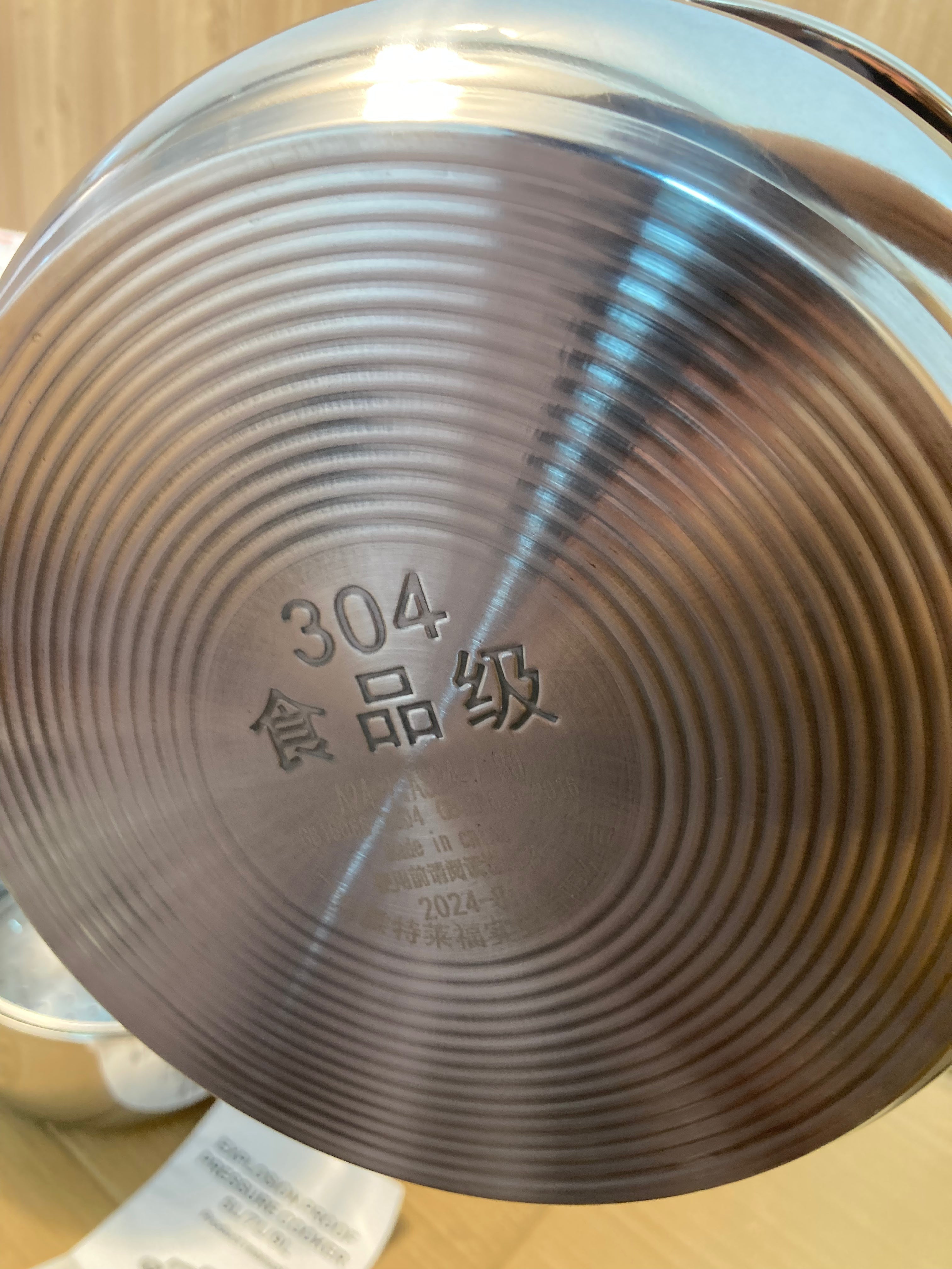 Lot Imported Stainless Steel Pressure Cooker 5+7L with Steamer