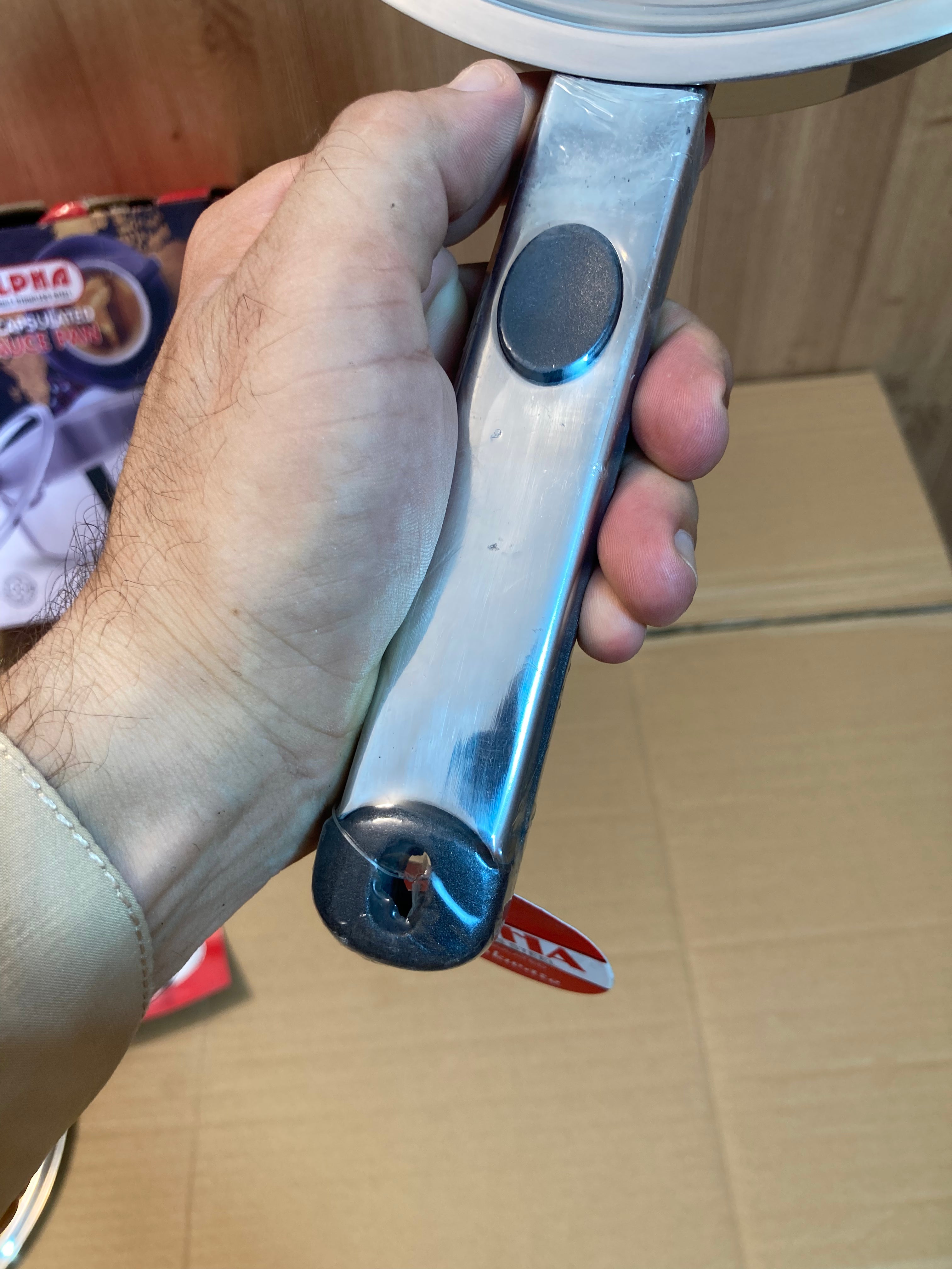 Alpha Durable Stainless Steel Sauce Pan With Glass Lid 20cm