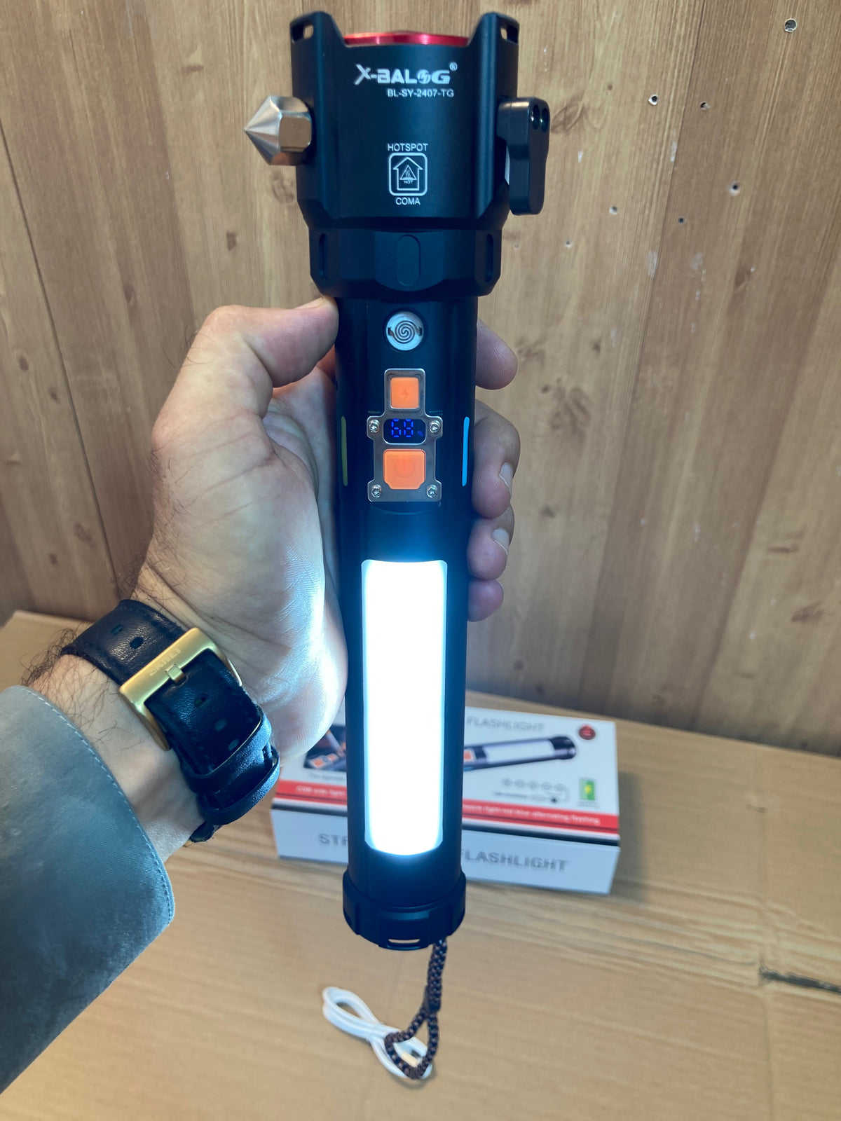 Lot Imported 5 in 1 Multifunctional Led Flashlight-Torch 2407