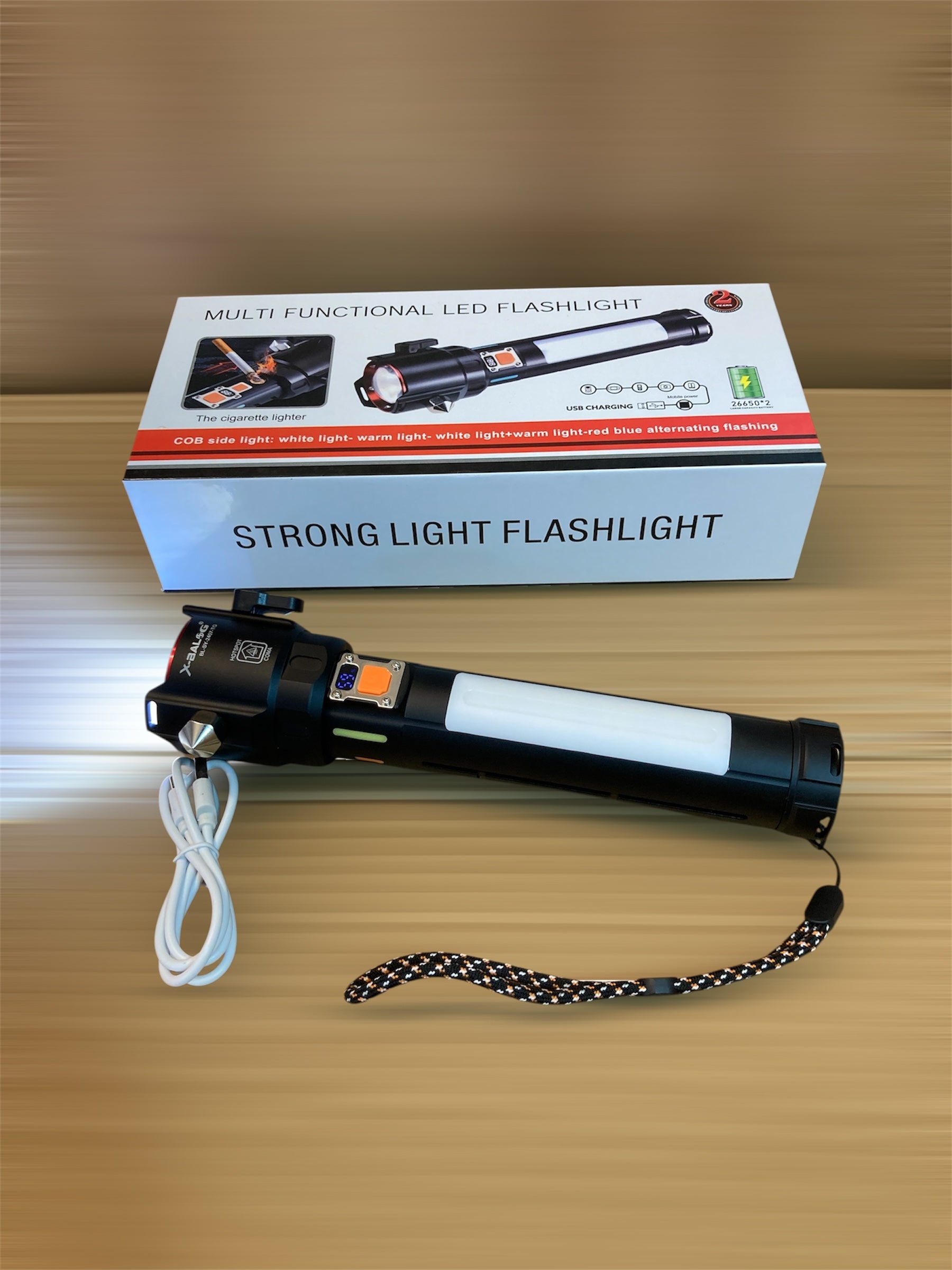 Lot Imported 5 in 1 Multifunctional Led Flashlight-Torch 2407