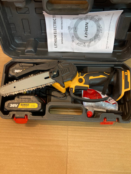 DeWALT Rechargeable Chainsaw with 36V Double Batteries