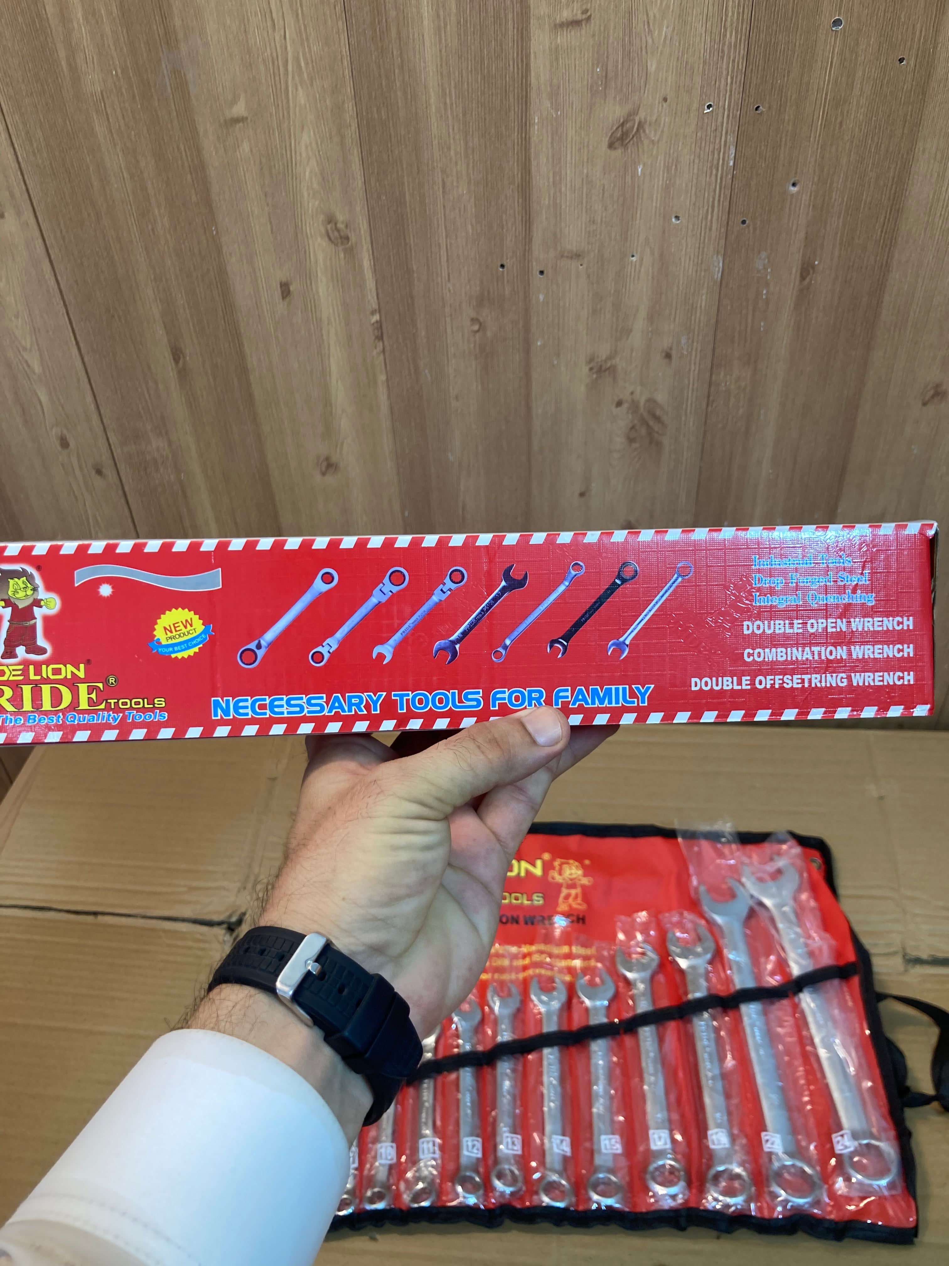 Combination Wrench Spanner Tool Double-Ended Ring Spanner 12Pcs Set 8–24 mm