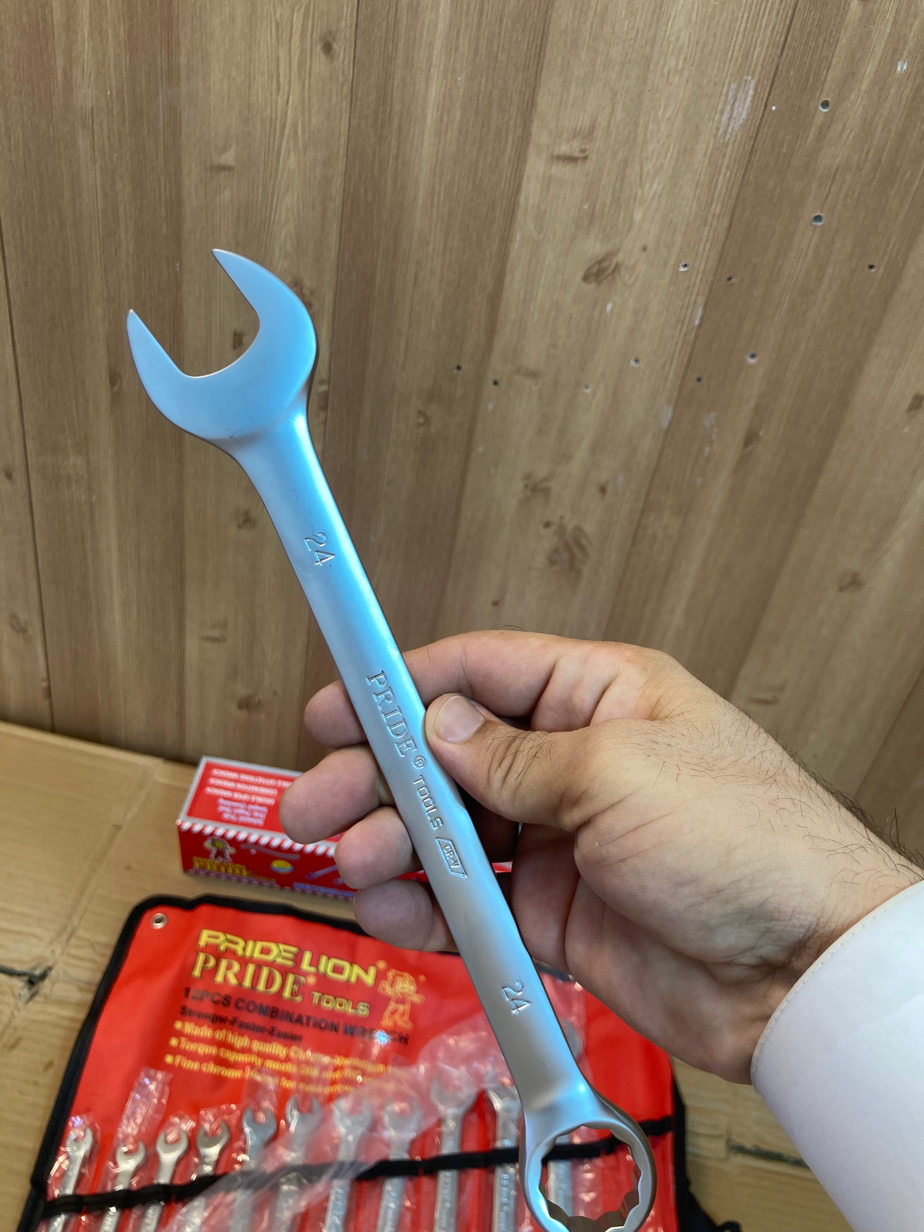 Combination Wrench Spanner Tool Double-Ended Ring Spanner 12Pcs Set 8–24 mm