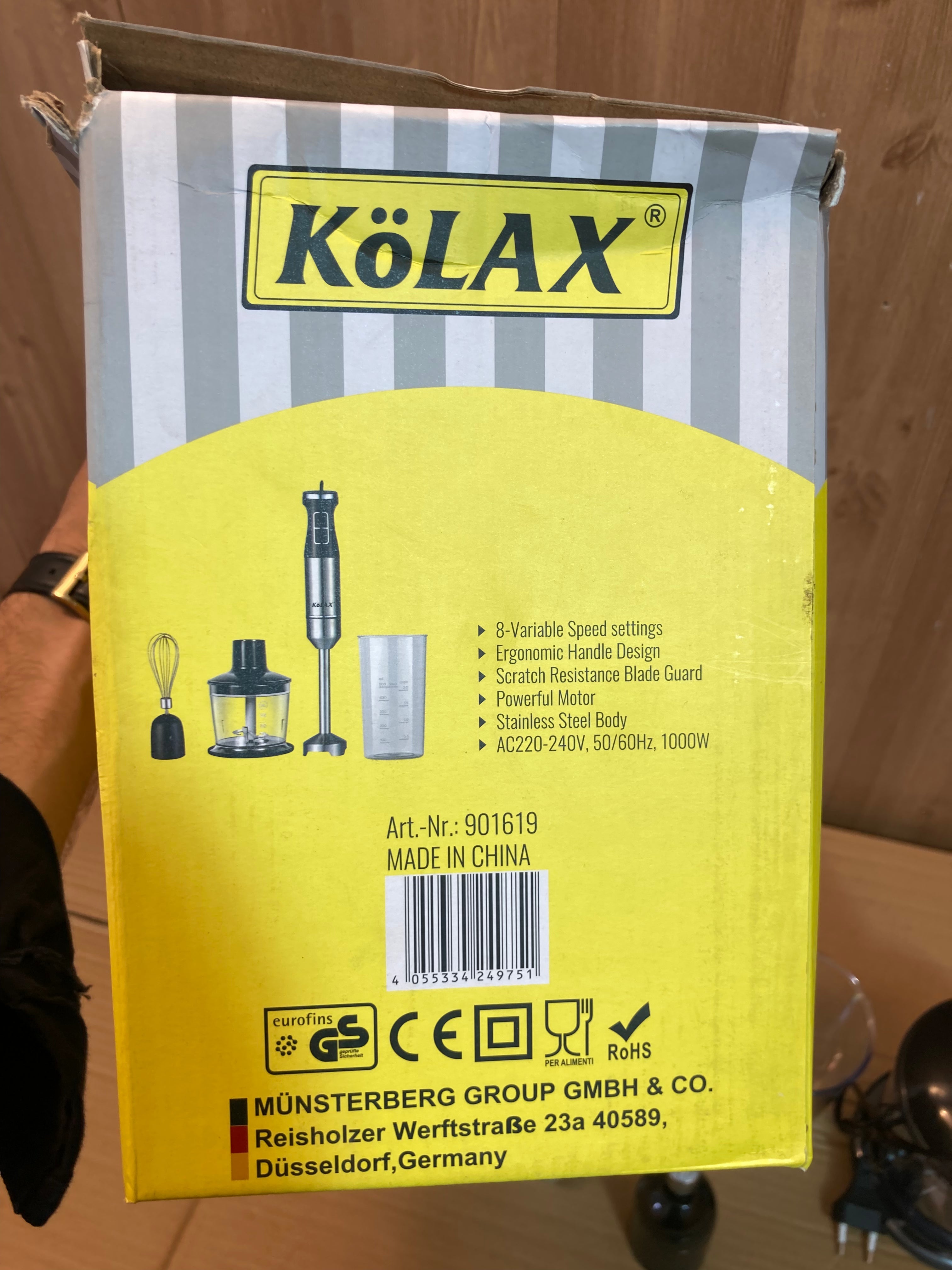 KoLAX Germany 4-in-1 Hand Blender Set 1000W