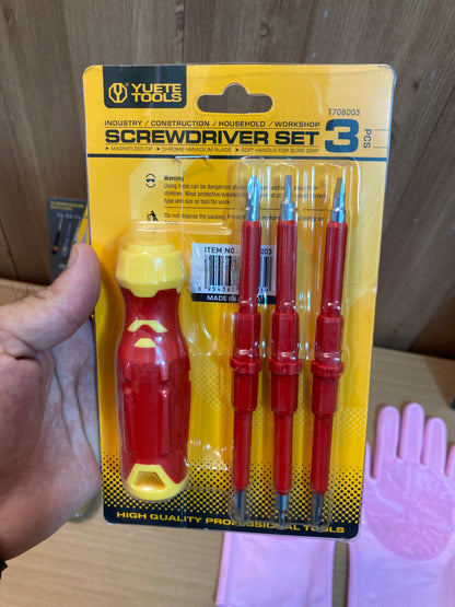 Ultimate Home Essentials Combo – Hand Saw, Silicone Gloves, Screwdriver Set, Drying Wire & Electrical Tester