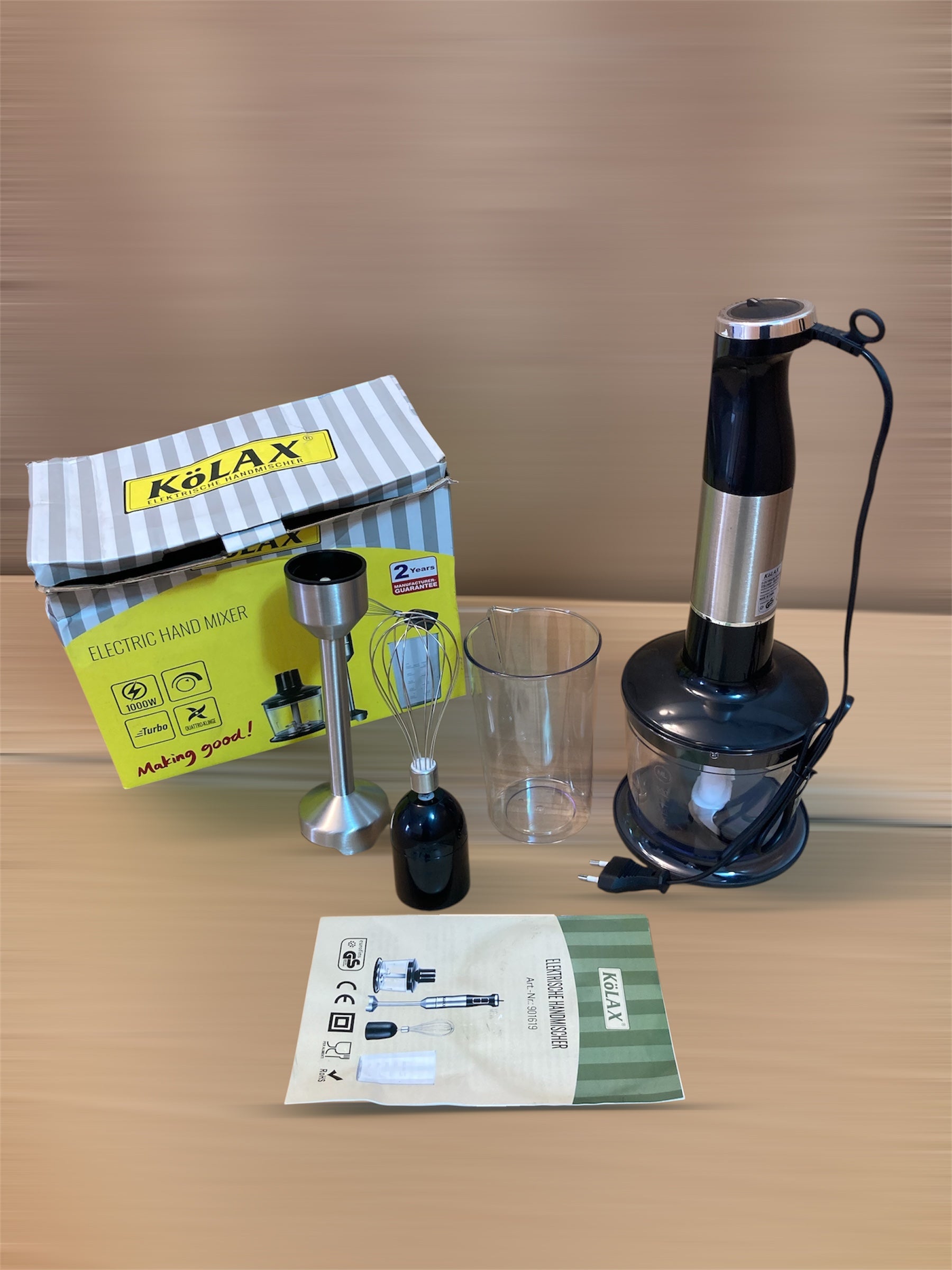 KoLAX Germany 4-in-1 Hand Blender Set 1000W