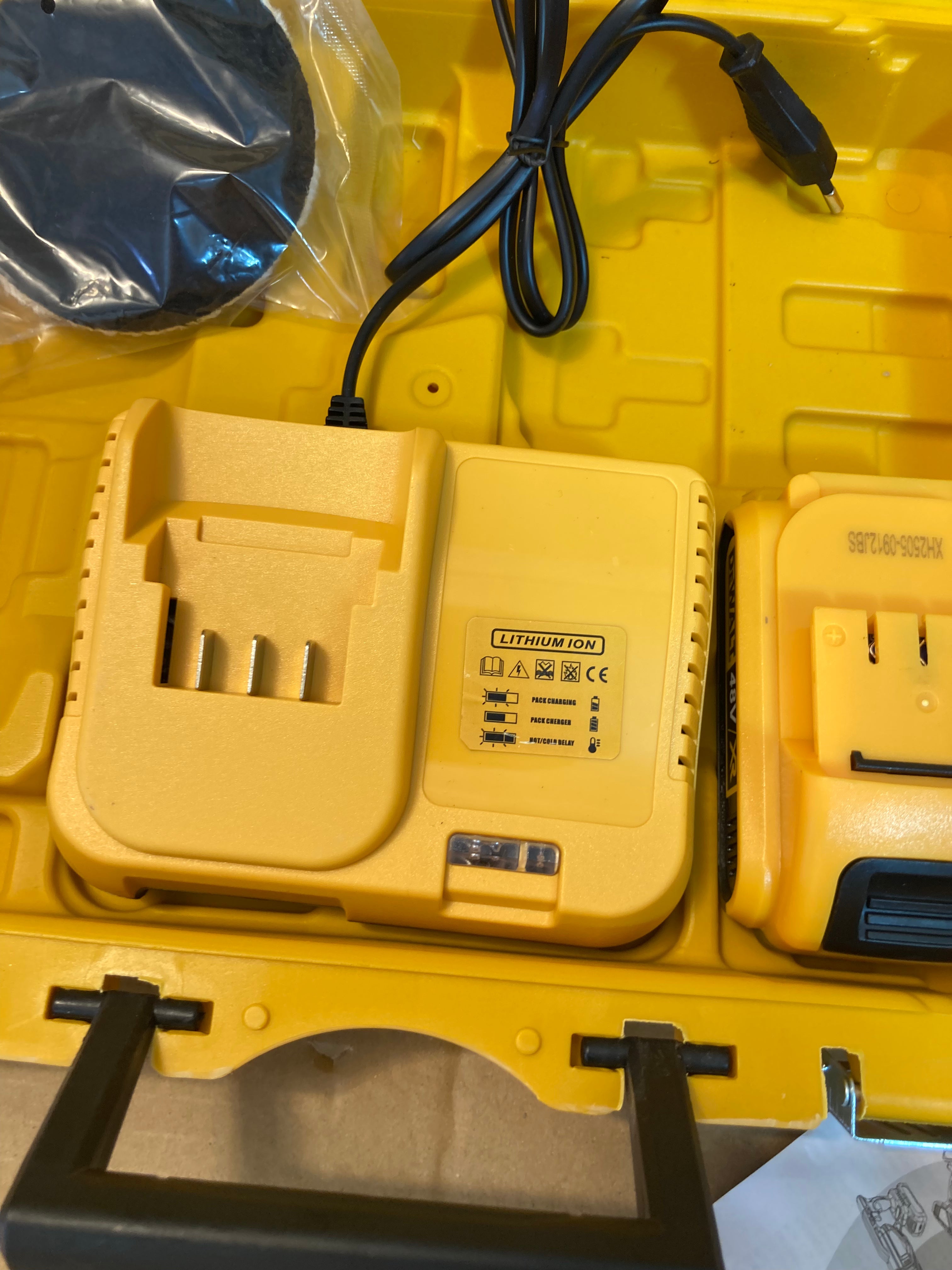 DeWALT 48V Cordless Drill Machine Set with Polishing Foam