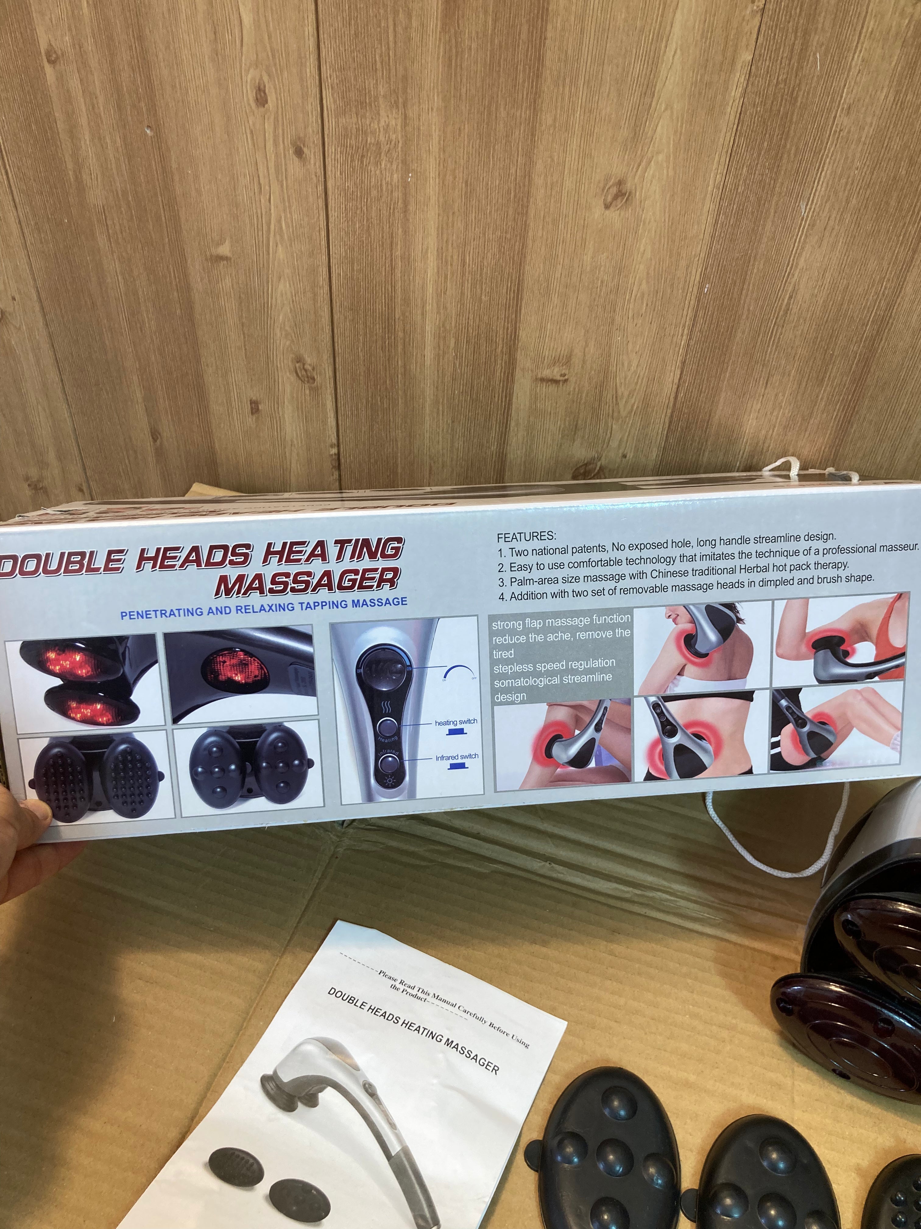 Blue Idea Full Body Handheld Powerful Double Head Massager