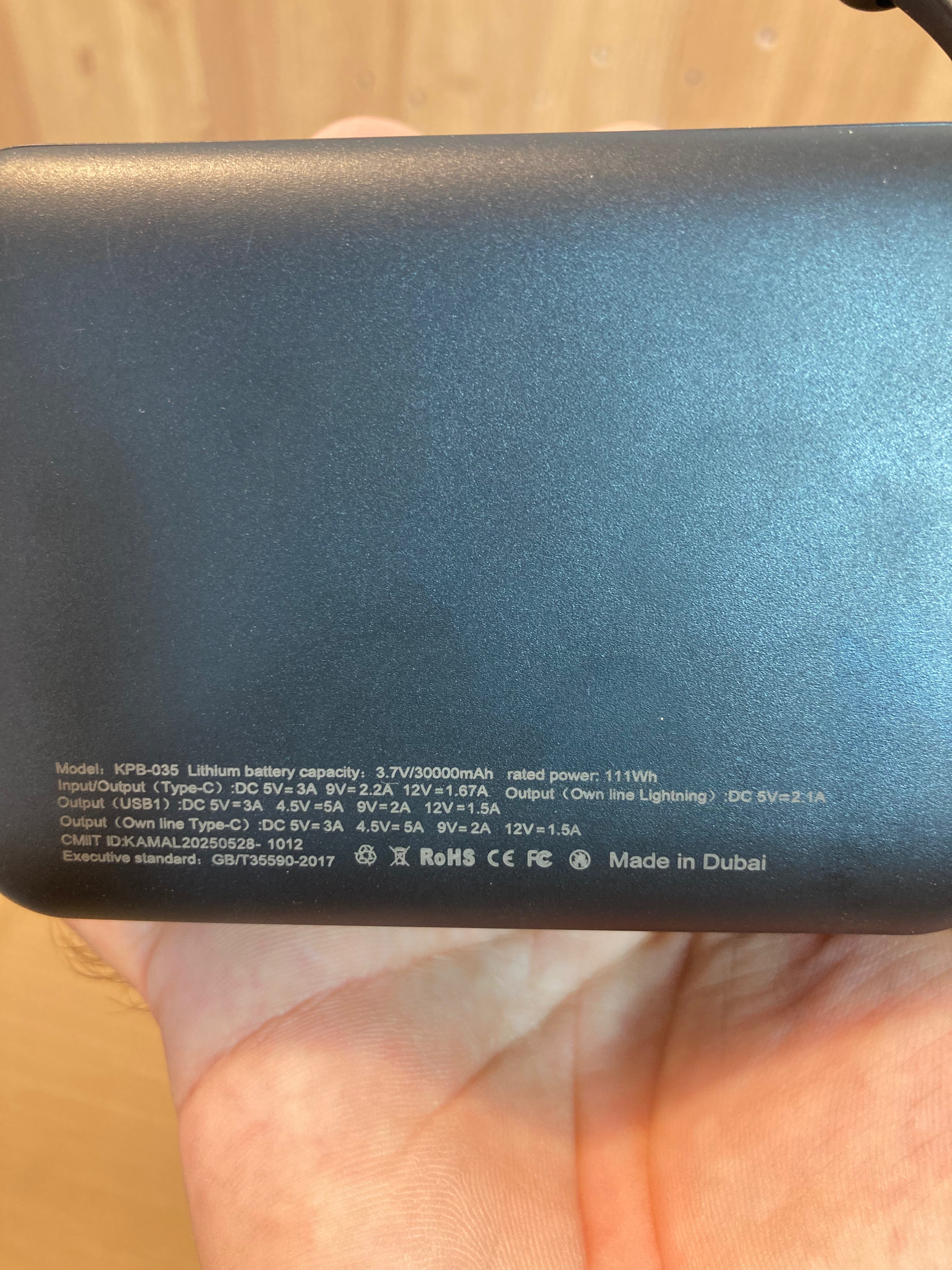 Kamal 88W Compact Digital 2 Built-in Cables Super Fast Charging Power Bank