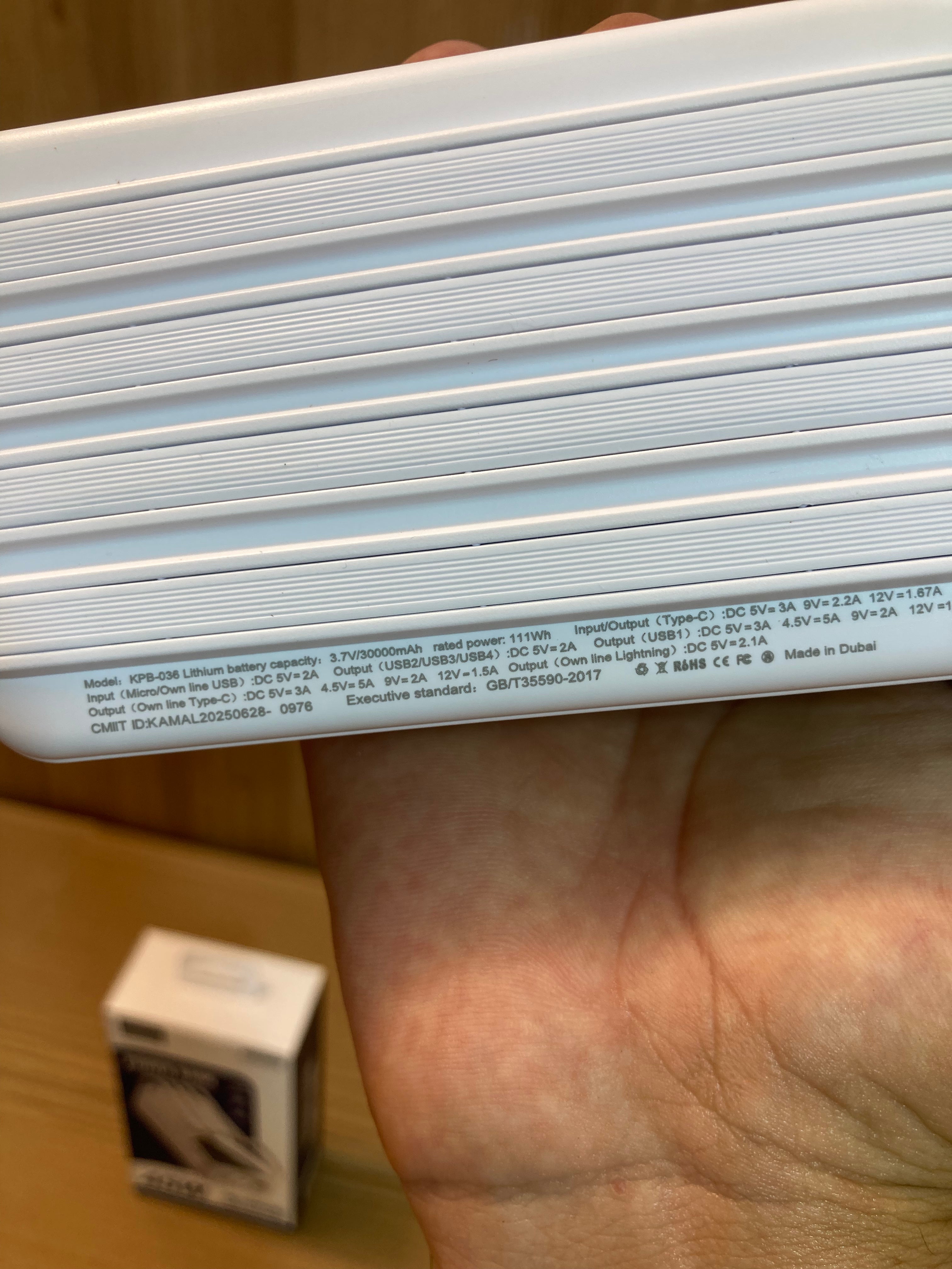 Kamal 45W Super Fast 4Built-in Cables Charging Power Bank 30,000mAh KPB-036