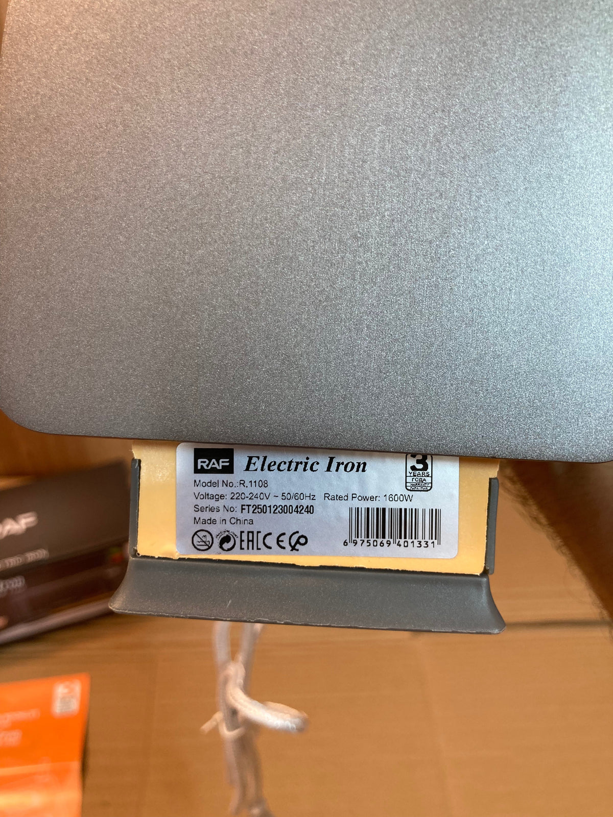 RAF Russian Lot Electric Dry Iron 1600W - R.1108