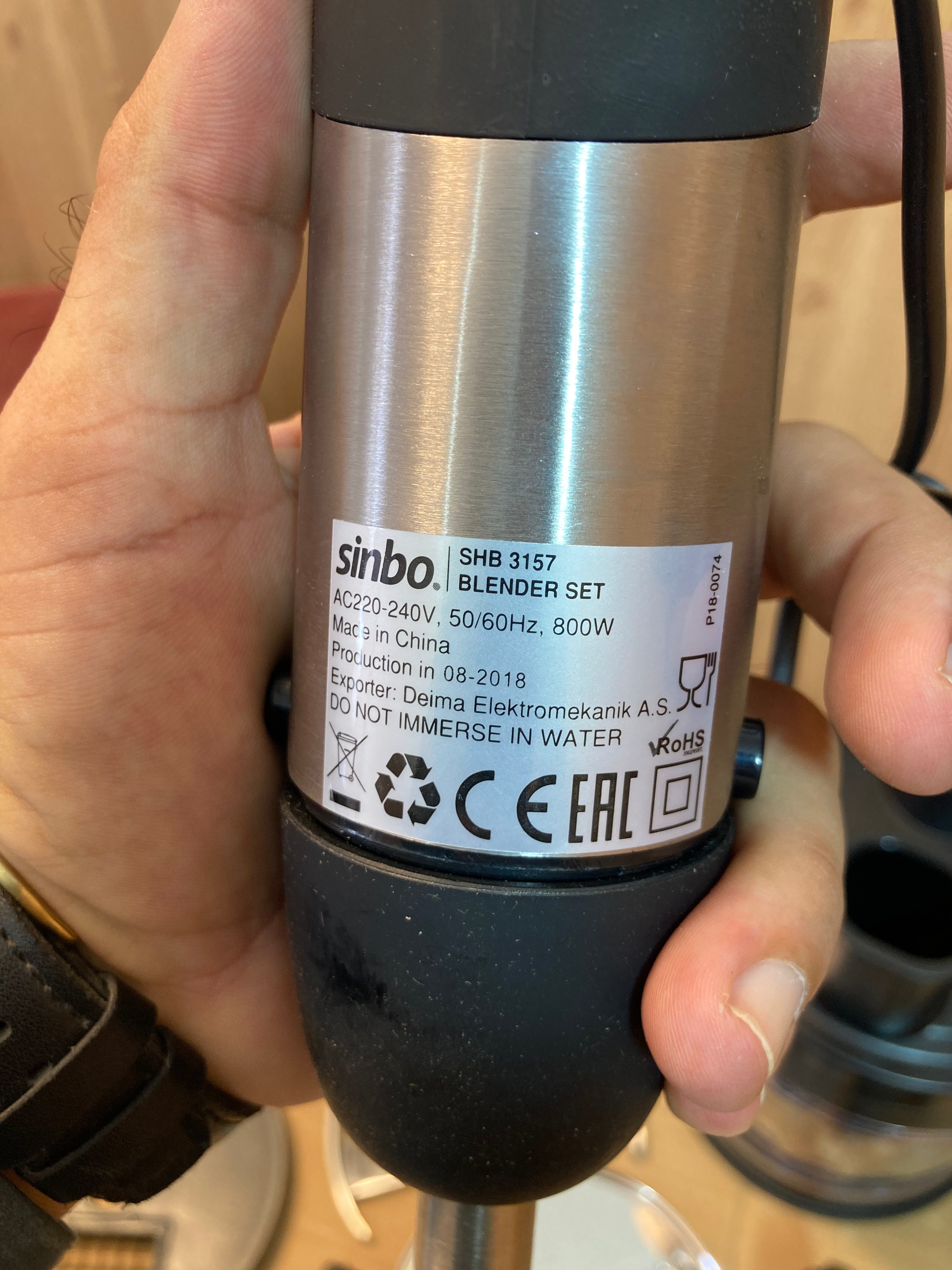 Sinbo 7 in 1 Electric Hand Blender Set 800W