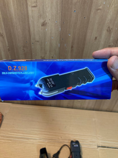 Self-Defensive Stun Gun with Flashlight – 928 Type – 12000k Volt