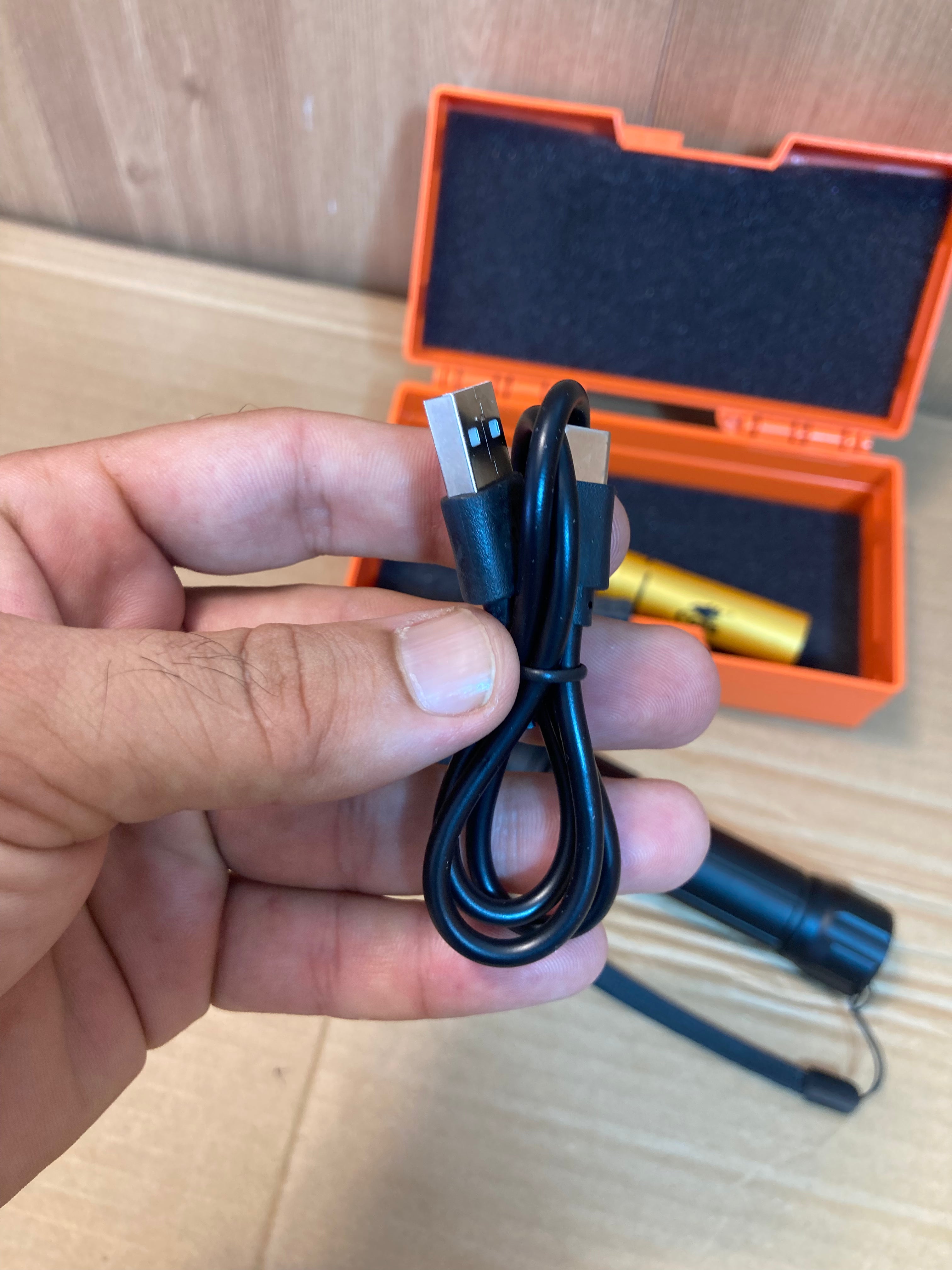 COBA USB Charging Compact LED Flashlight - Handheld Torch CB-M168-TG