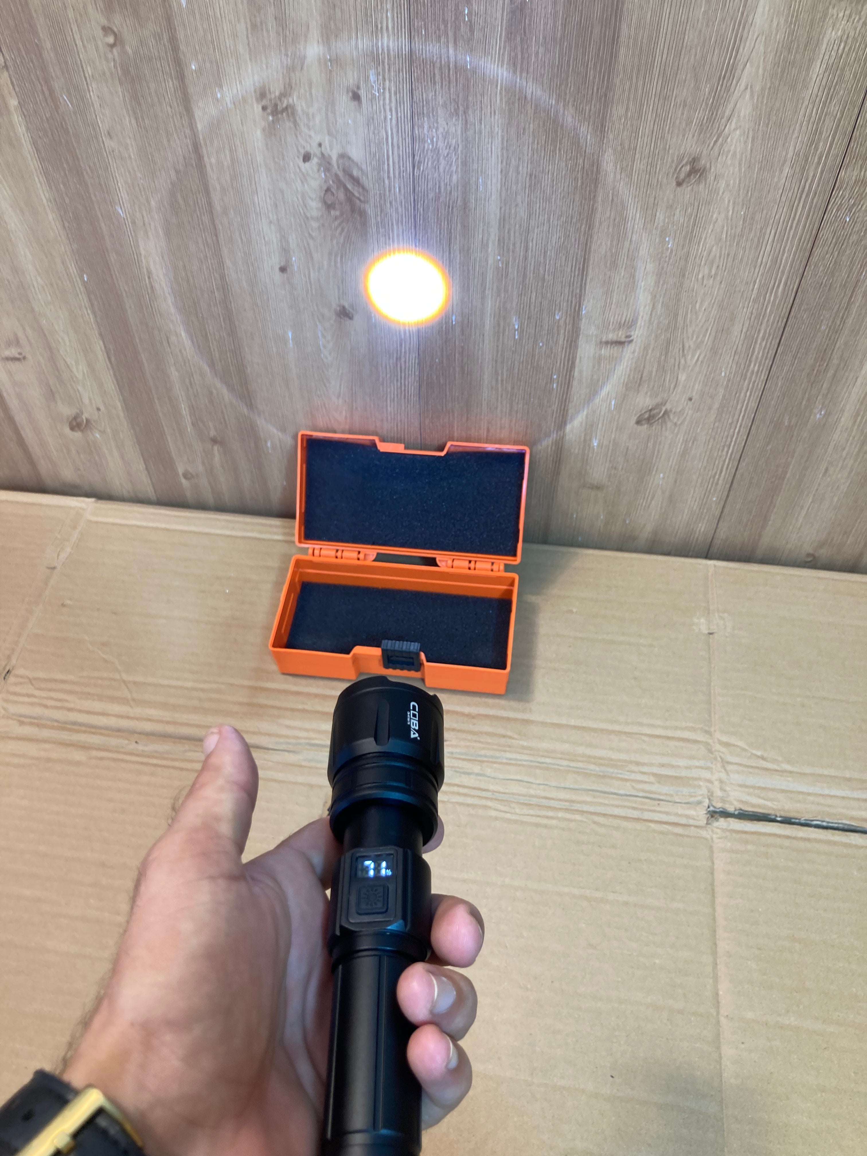 COBA USB Charging Compact LED Flashlight - Handheld Torch CB-M168-TG