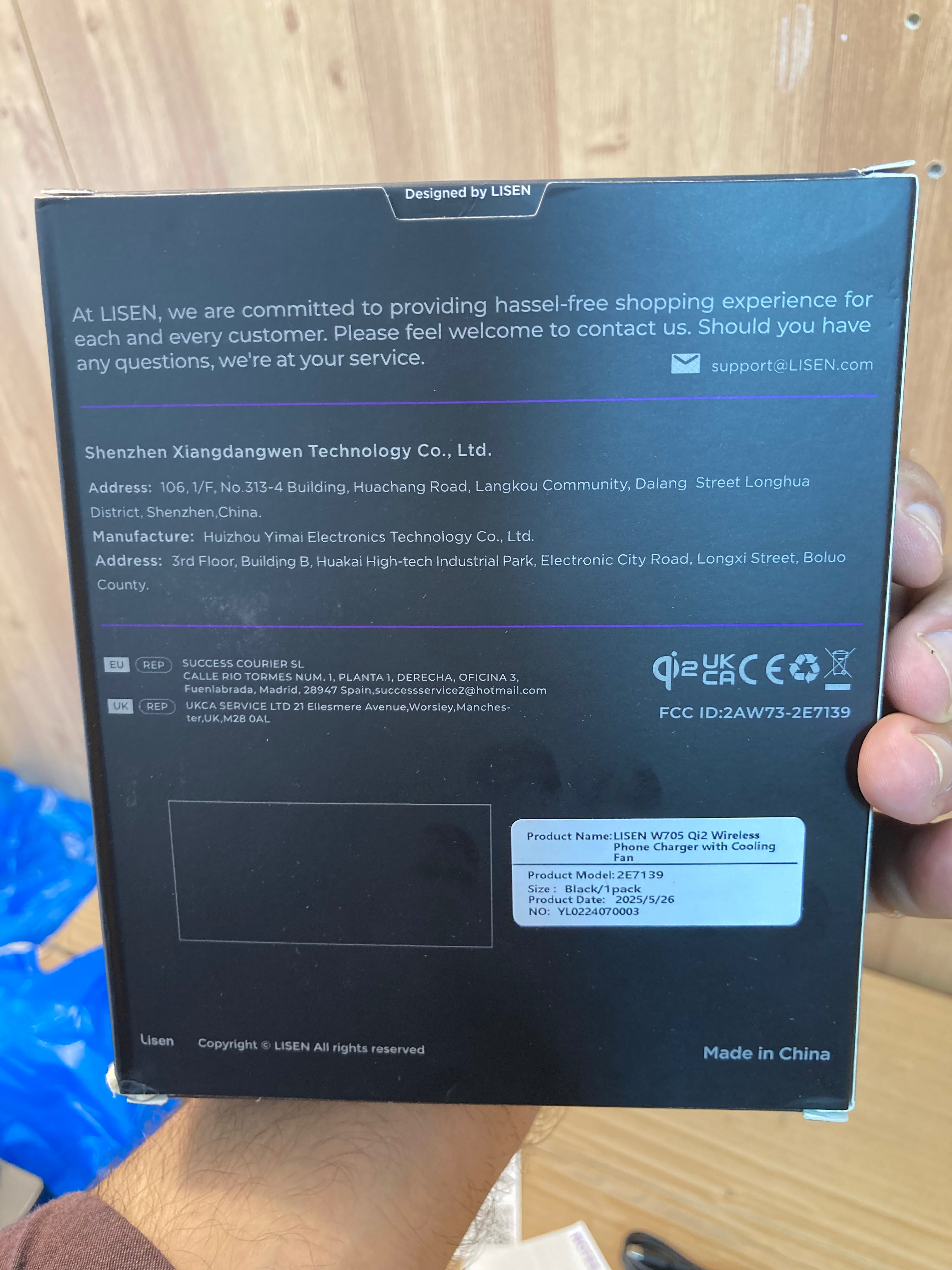 LISEN Wireless Magnetic Car Charger with Cooling Fan