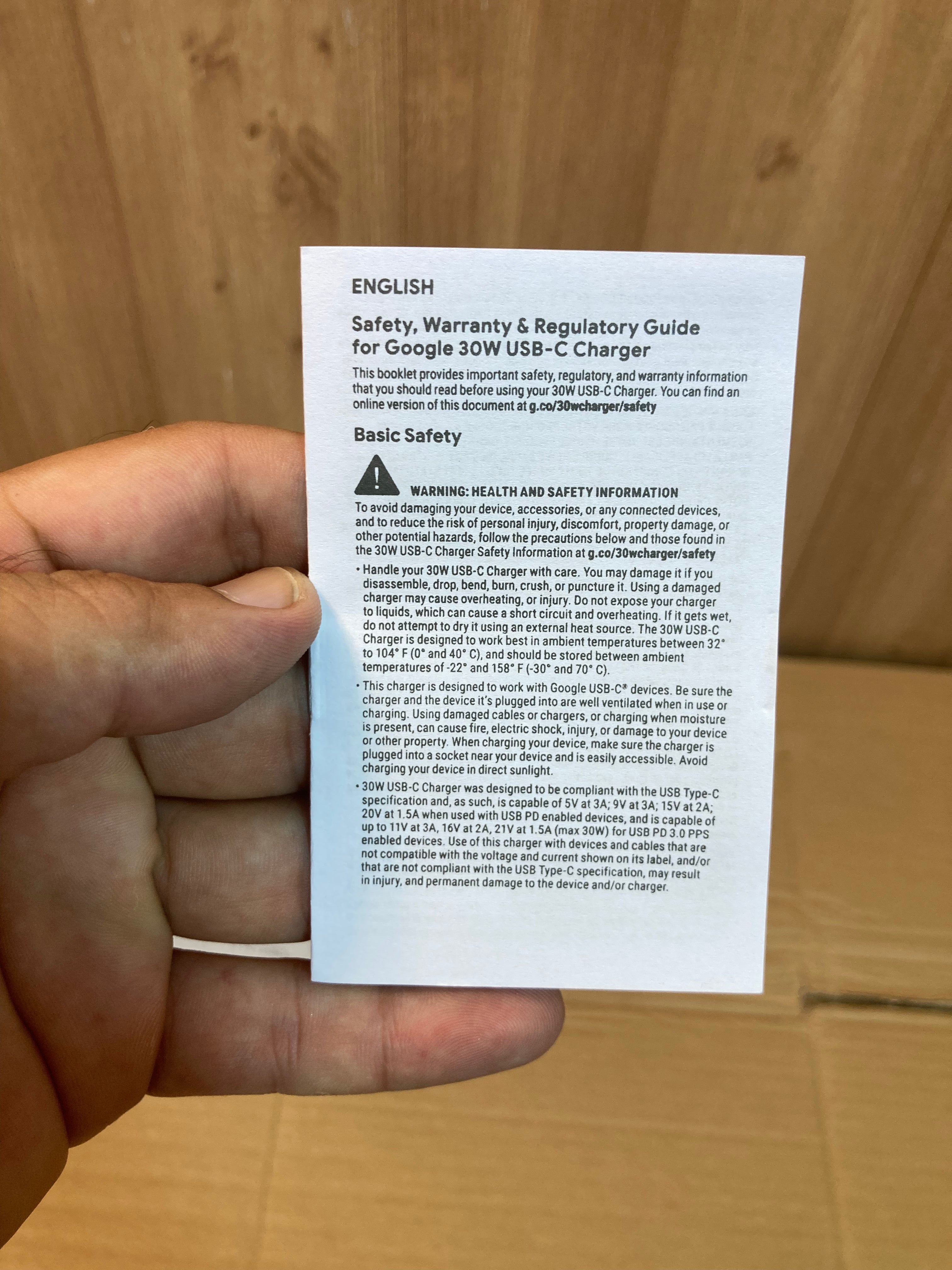 Google 30W USB-C Fast Charger Adapter