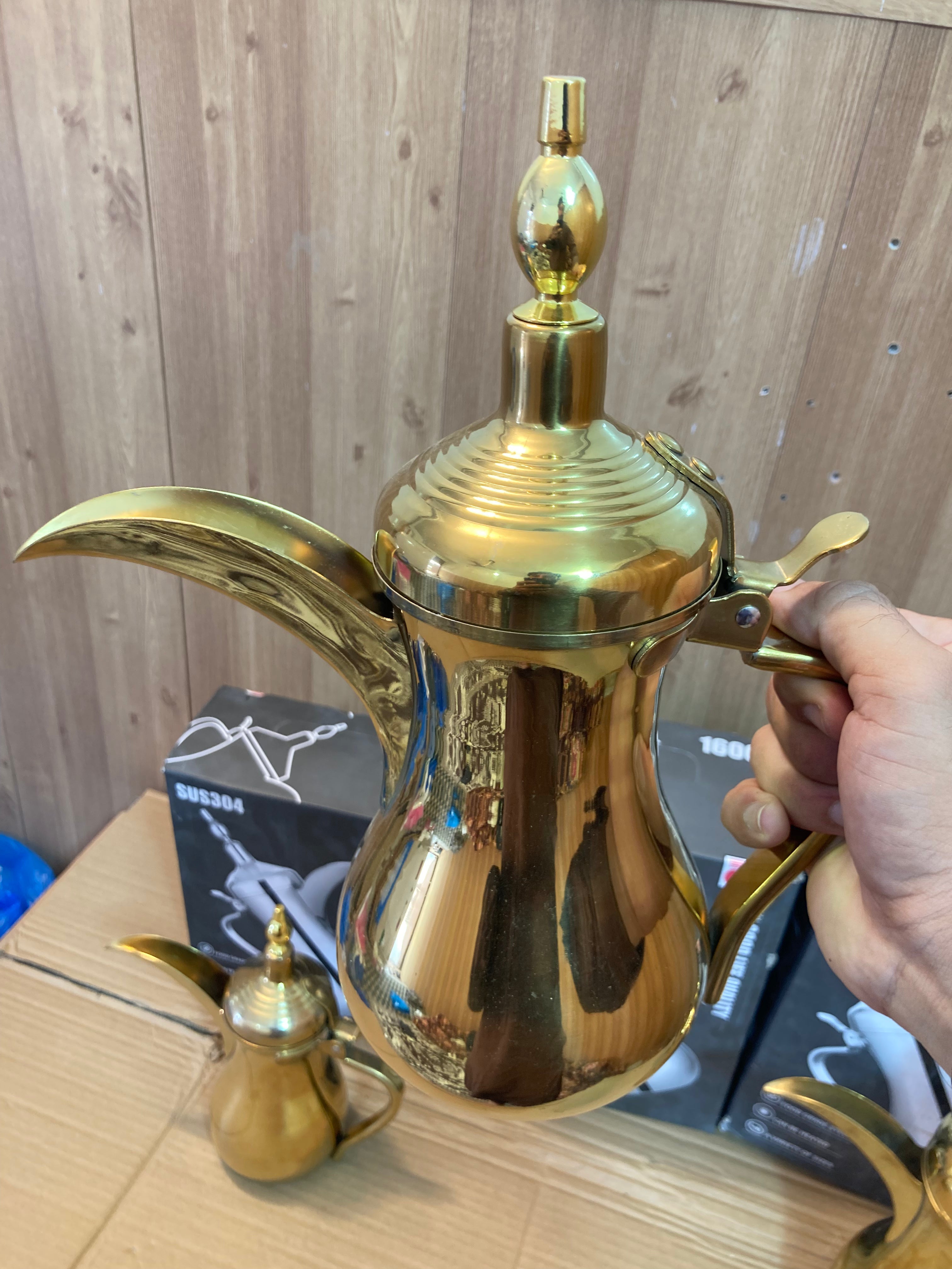 Arabic Style Golden Stainless Steel TeaPot