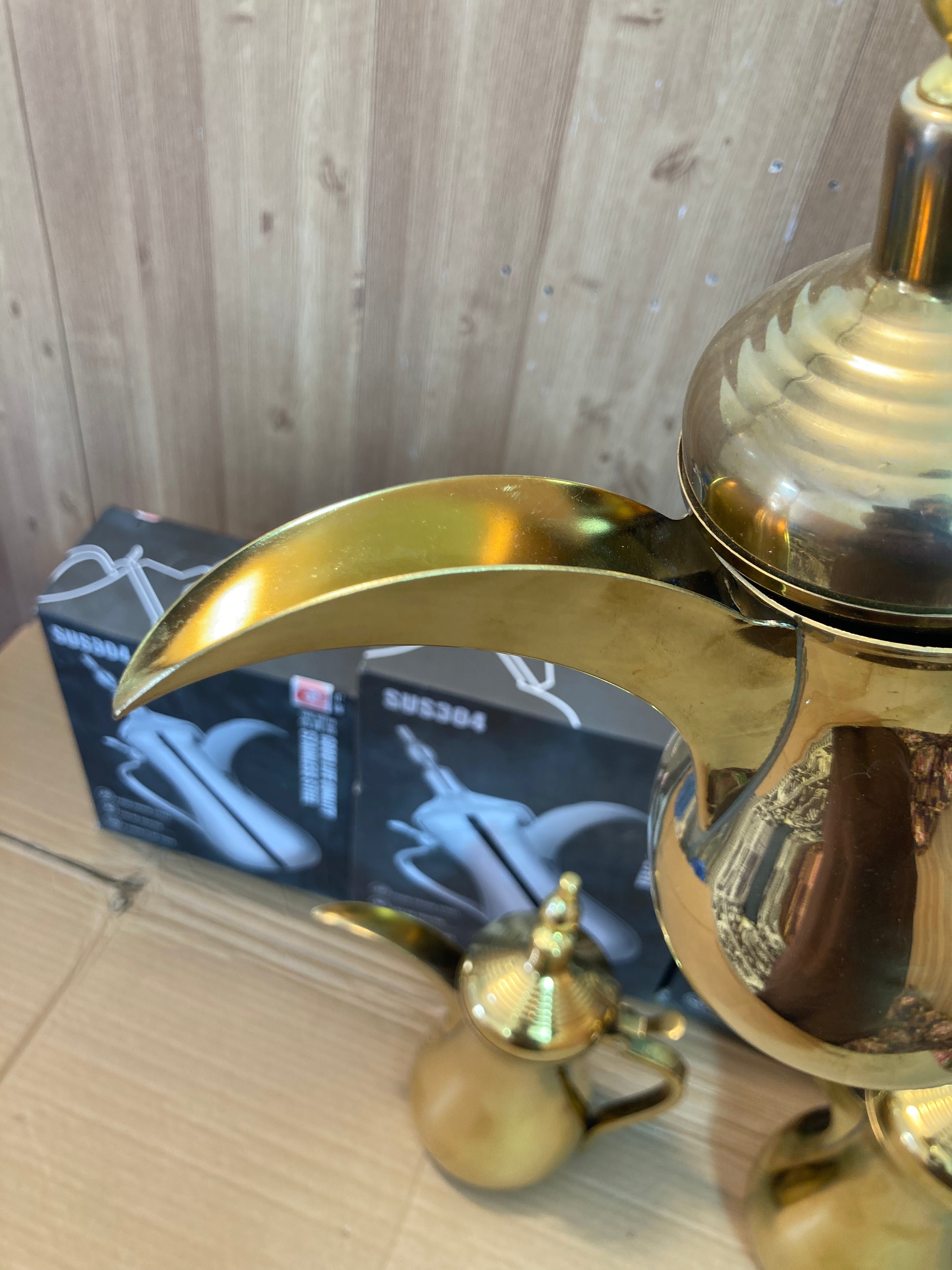 Arabic Style Golden Stainless Steel TeaPot