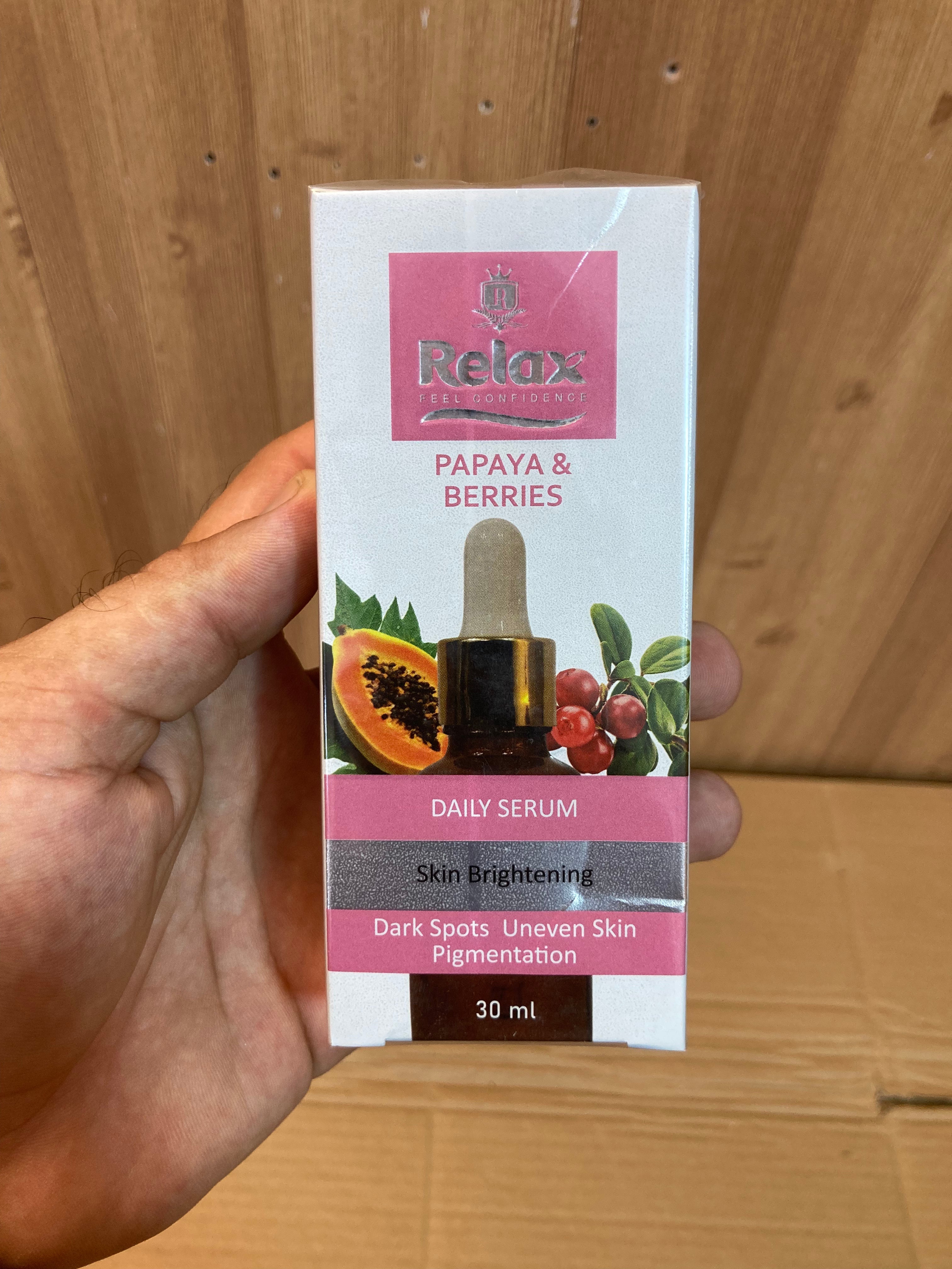Relax Papaya & Berries Face Serum 30ml - Imported