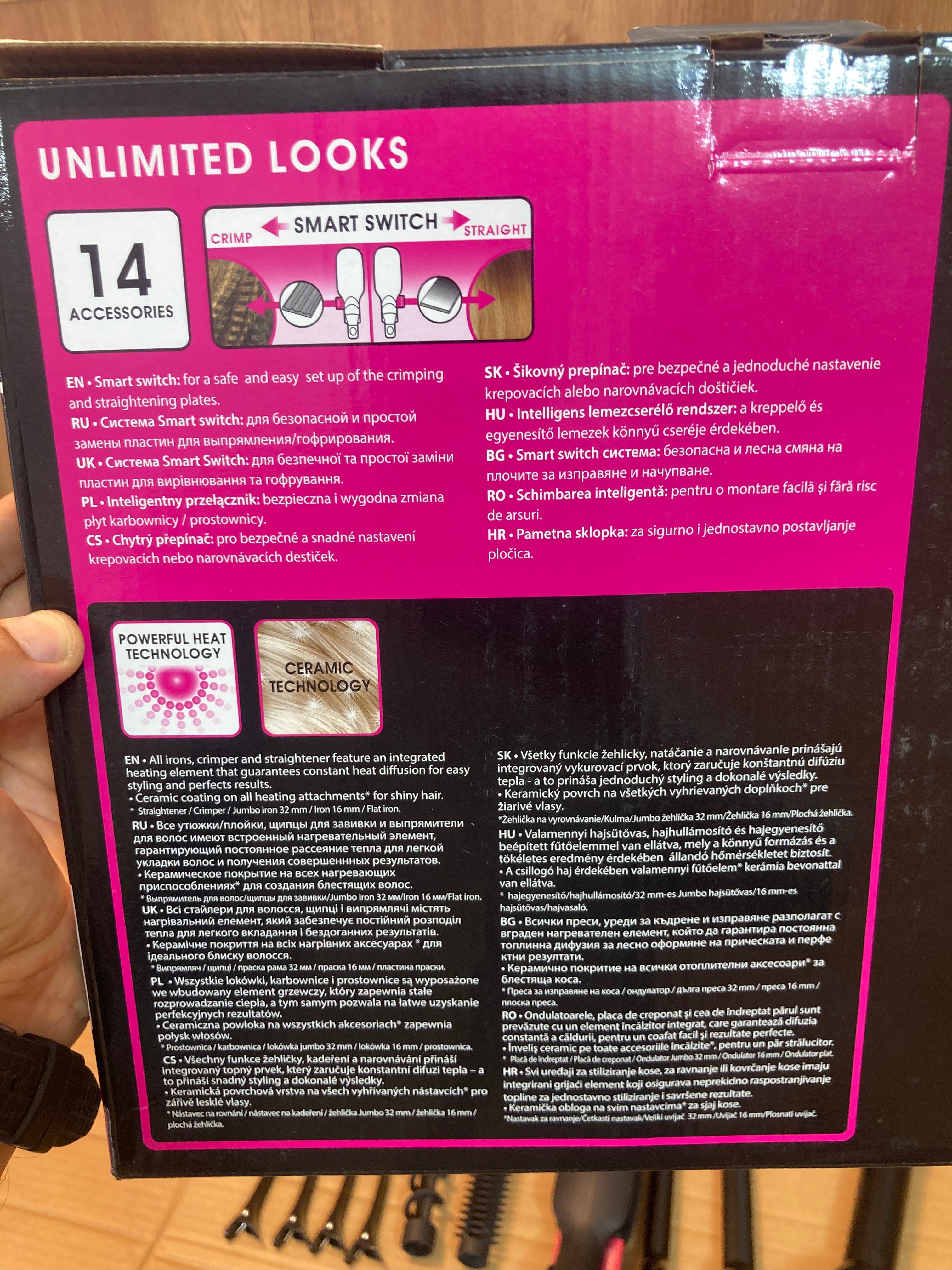 Lot Imported Rowenta 14 in 1 Powerful Hair Styler Set