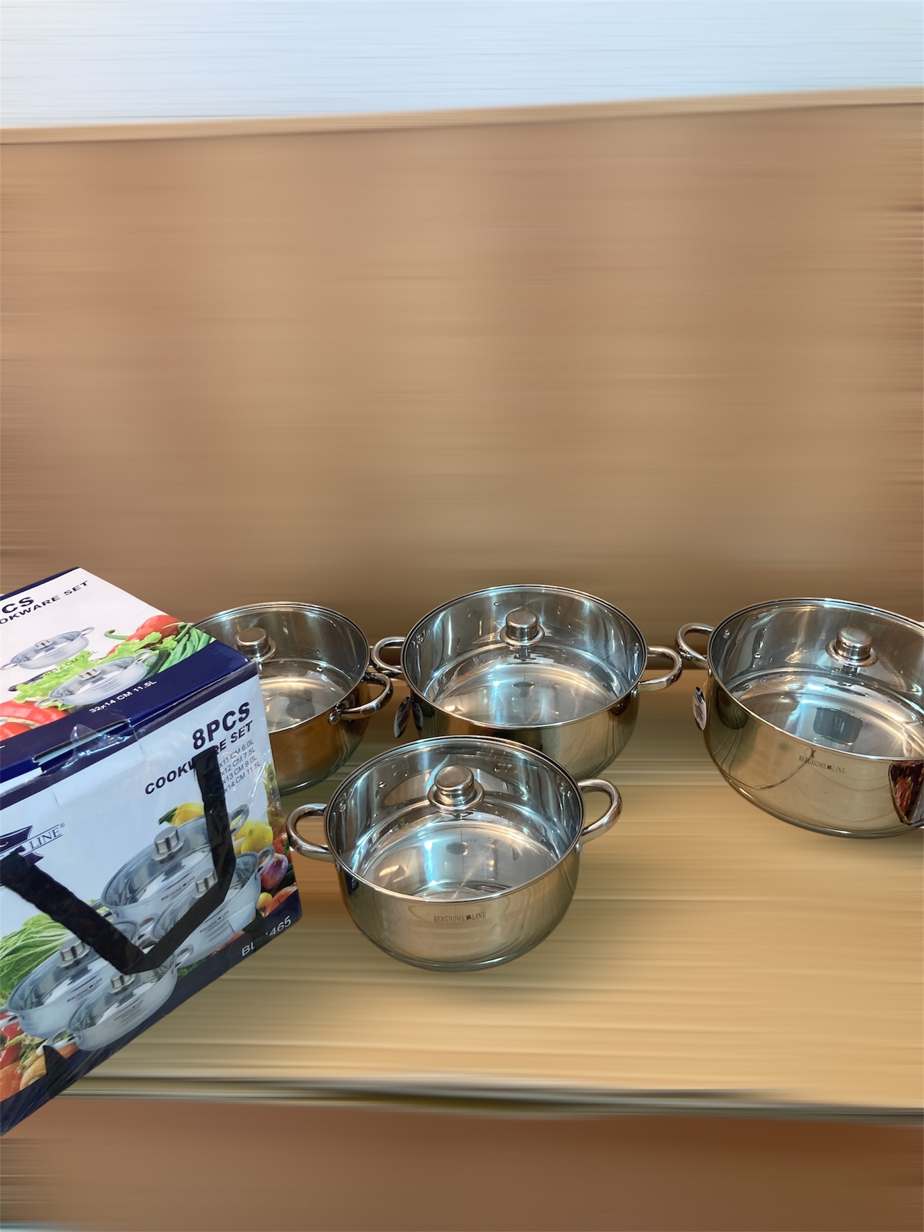 BergHome 8PCs Stainless Steel Cookware Set