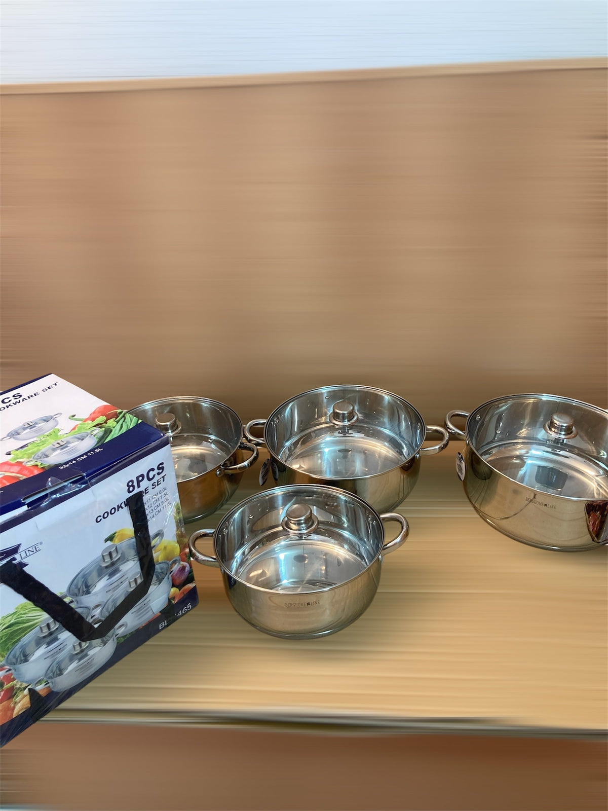 BergHome 8PCs Stainless Steel Cookware Set