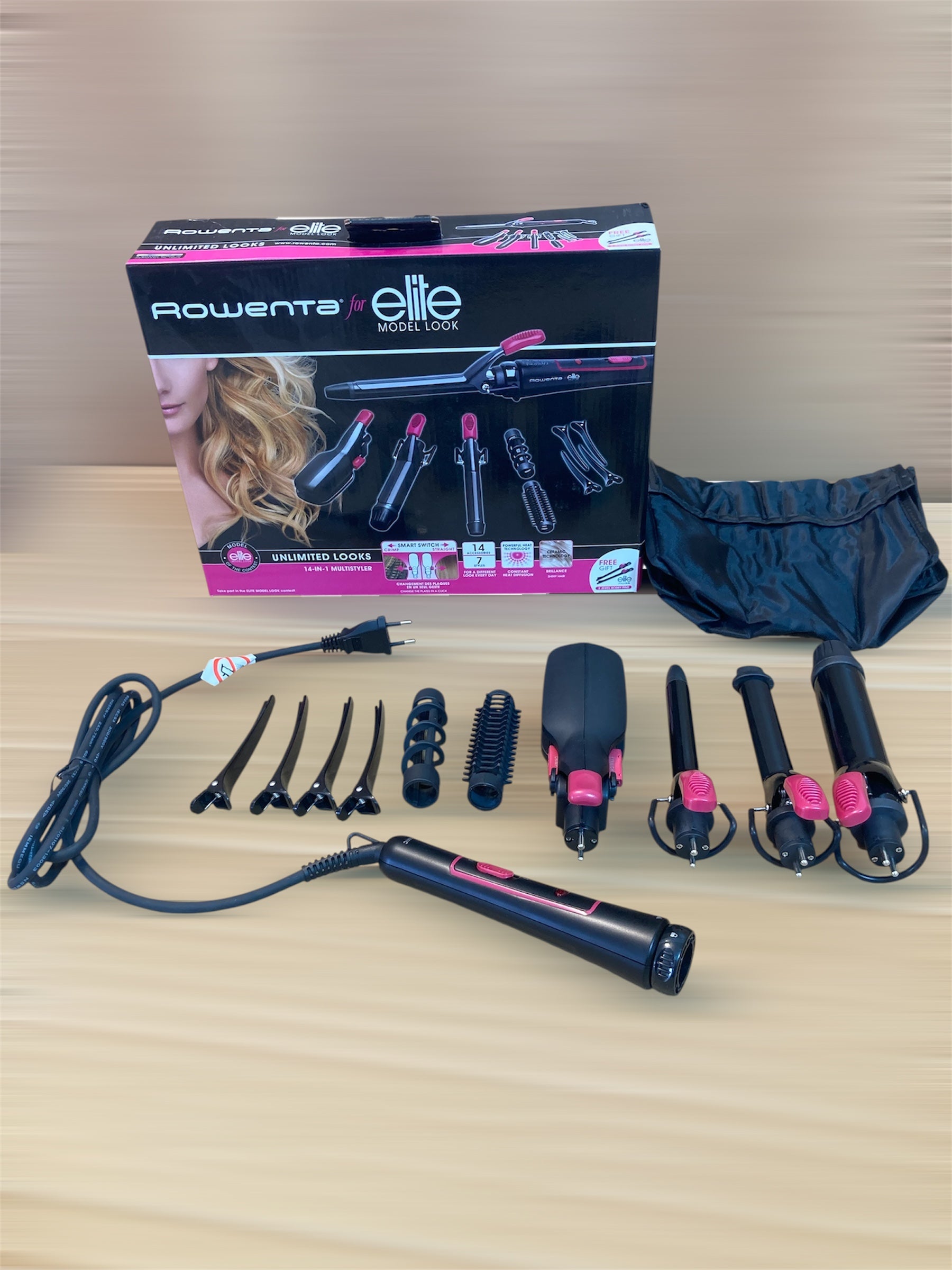 Lot Imported Rowenta 14 in 1 Powerful Hair Styler Set