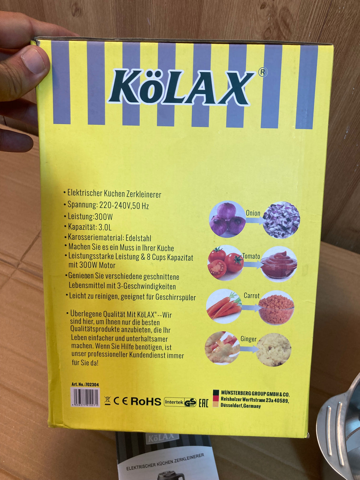 KoLAX Germany 3L Electric Chopper 300W - 702304