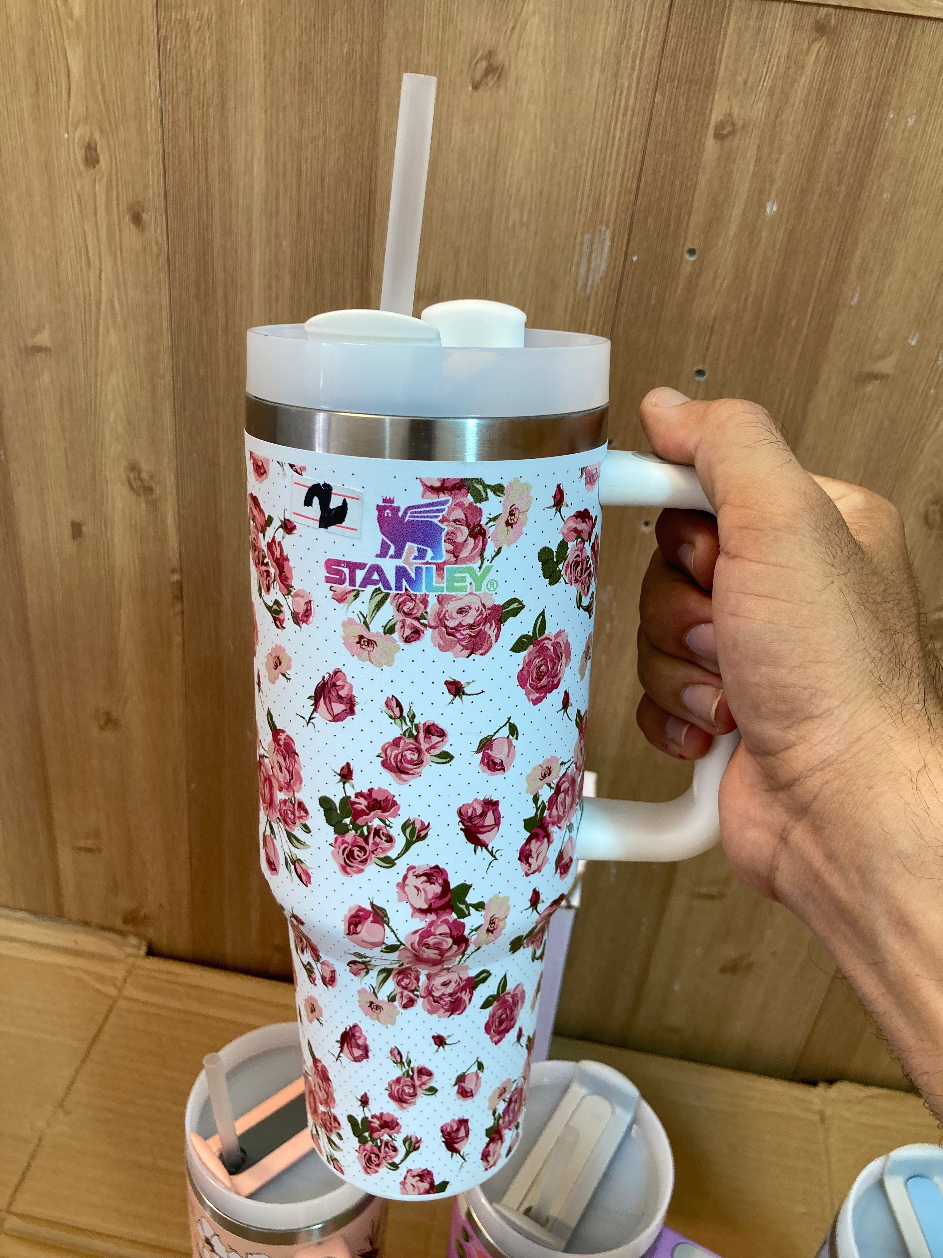 Stanley Stainless Steel Insulated Tumblers with Handle, Leakproof Lid and Straw 1200ml