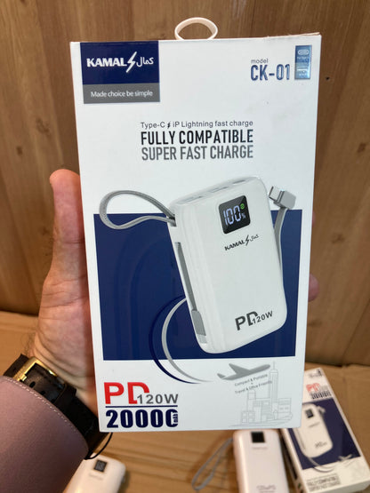 Kamal Ultra Compact Fast Charging Power Bank 120W
