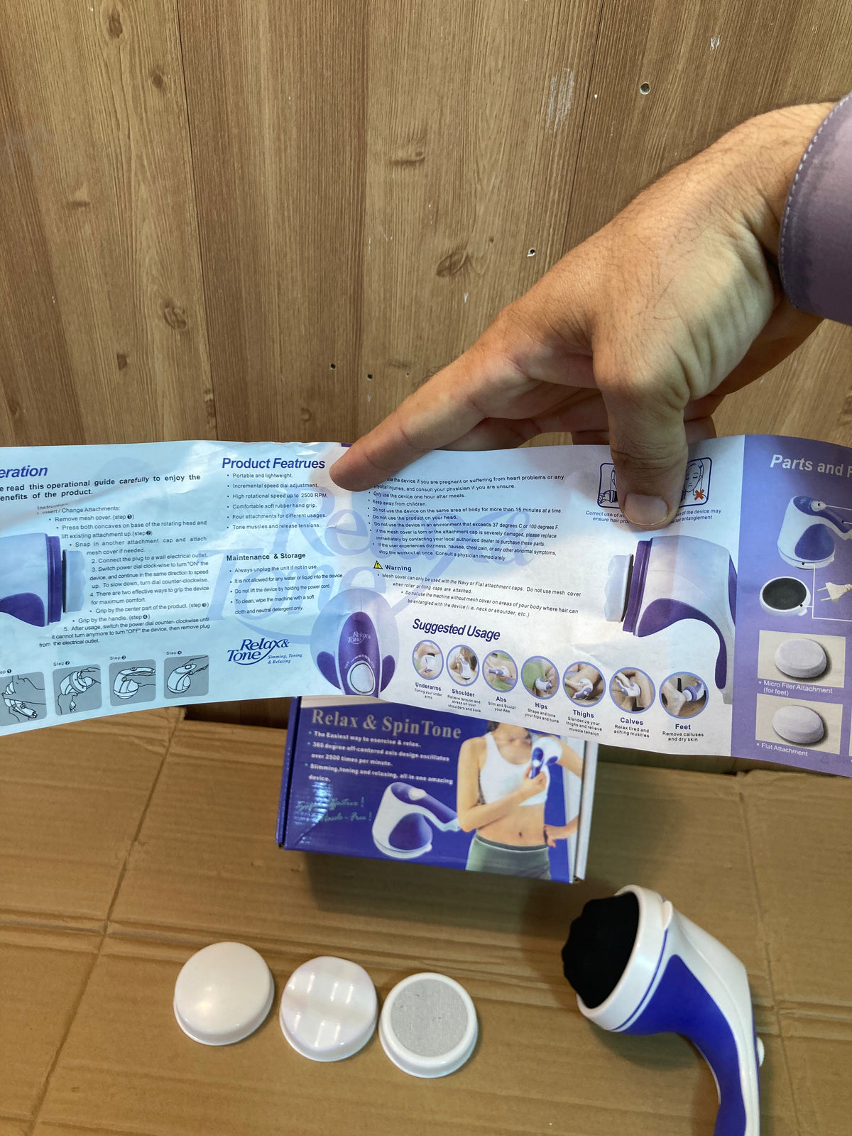Relax & Spin Tone 5 Heads Full Body Electric Massager