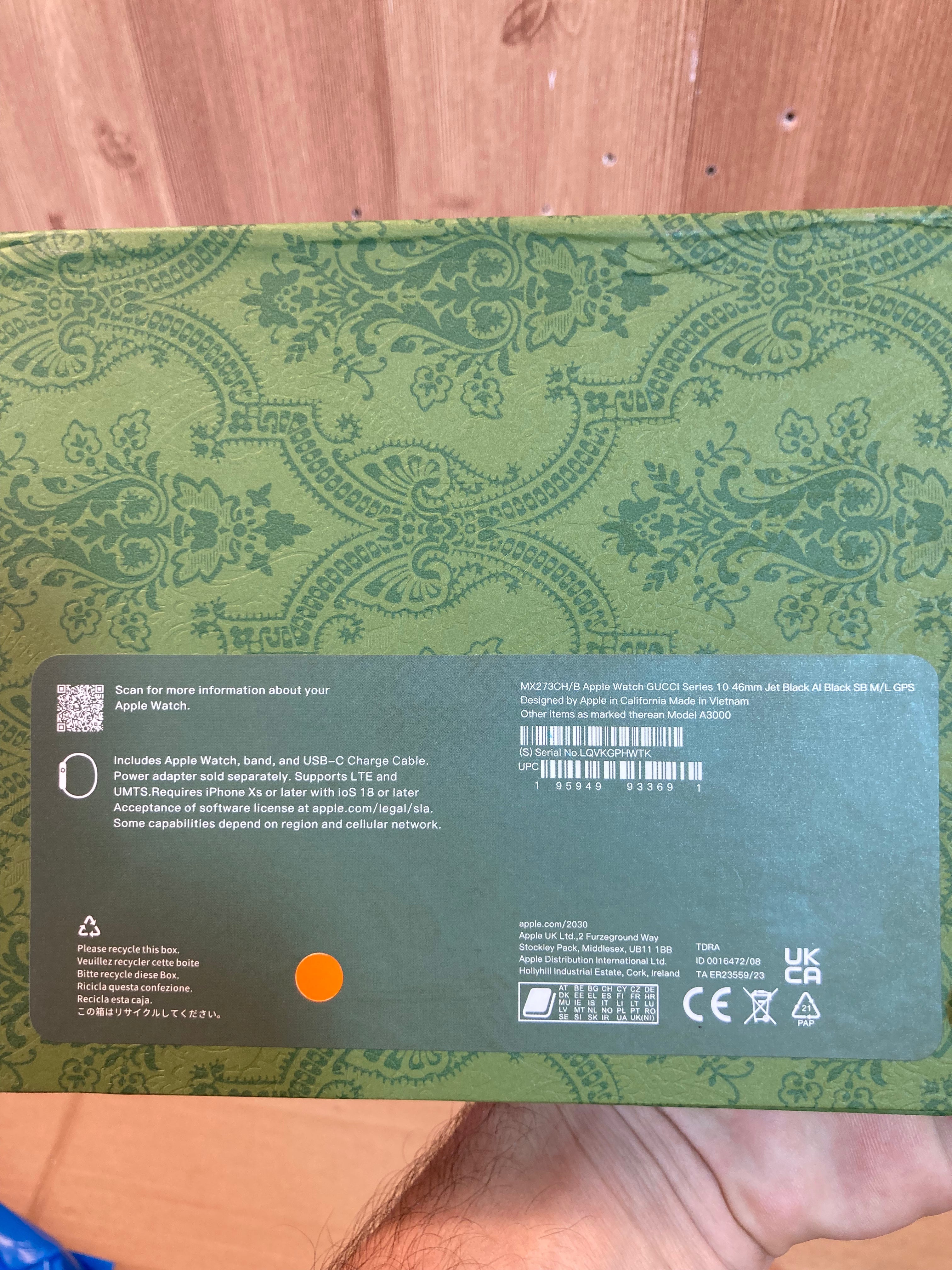 Lot Imported Gucci S10 GPS & LTE Smart Watch 46mm